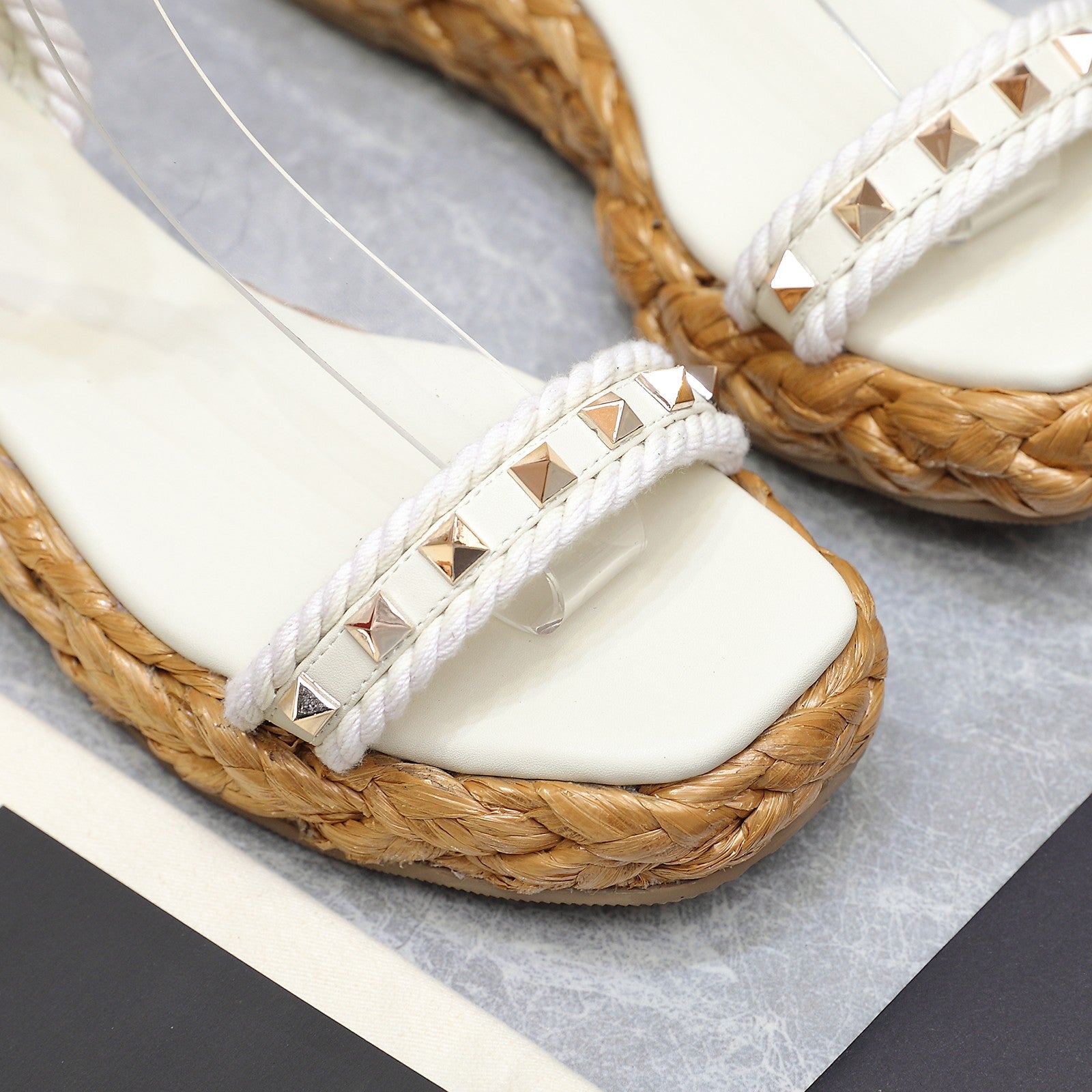 Valentin* 25SS Lafite Woven High Heel Sandals