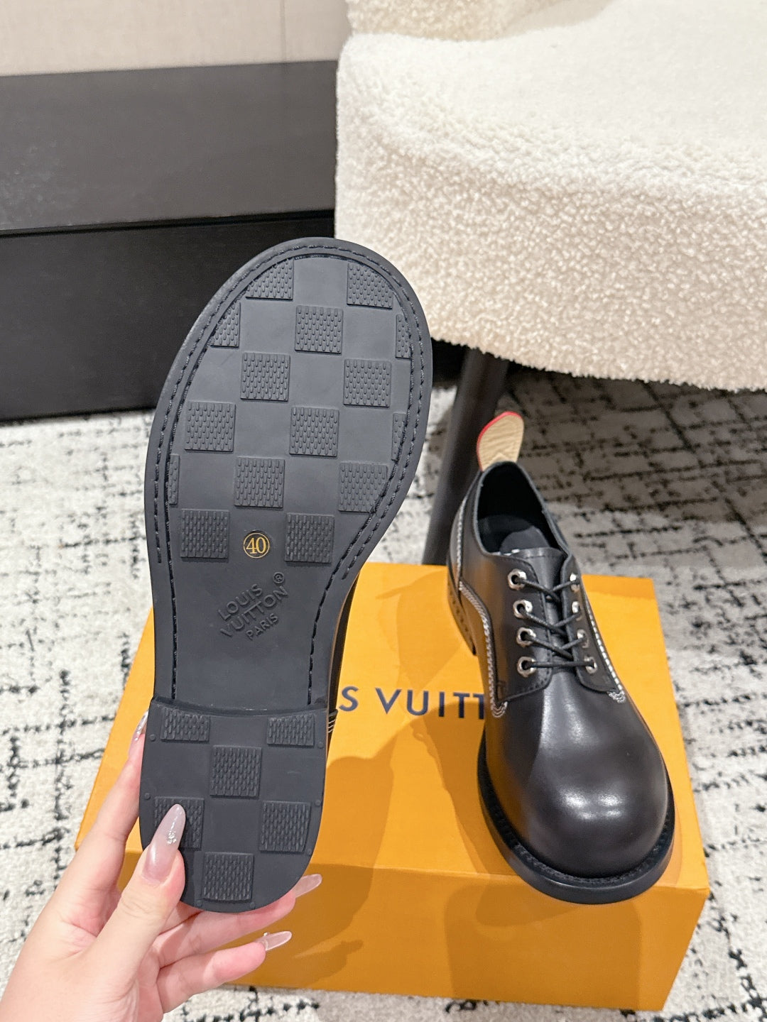 LOU* 25SS thick-soled leather shoes