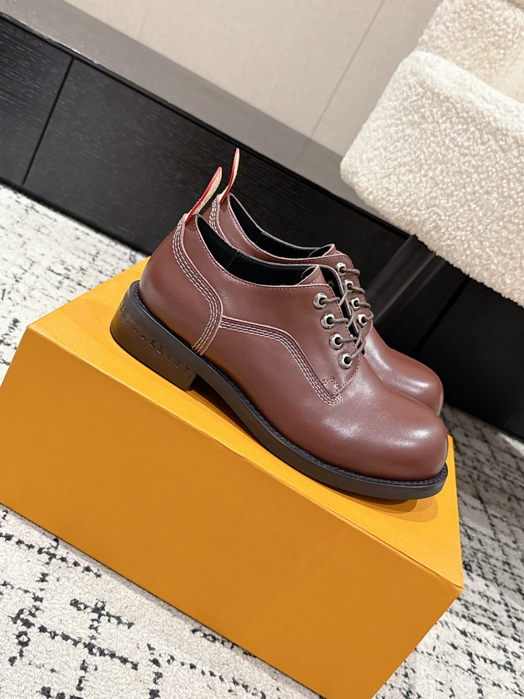LOU* 25SS thick-soled leather shoes
