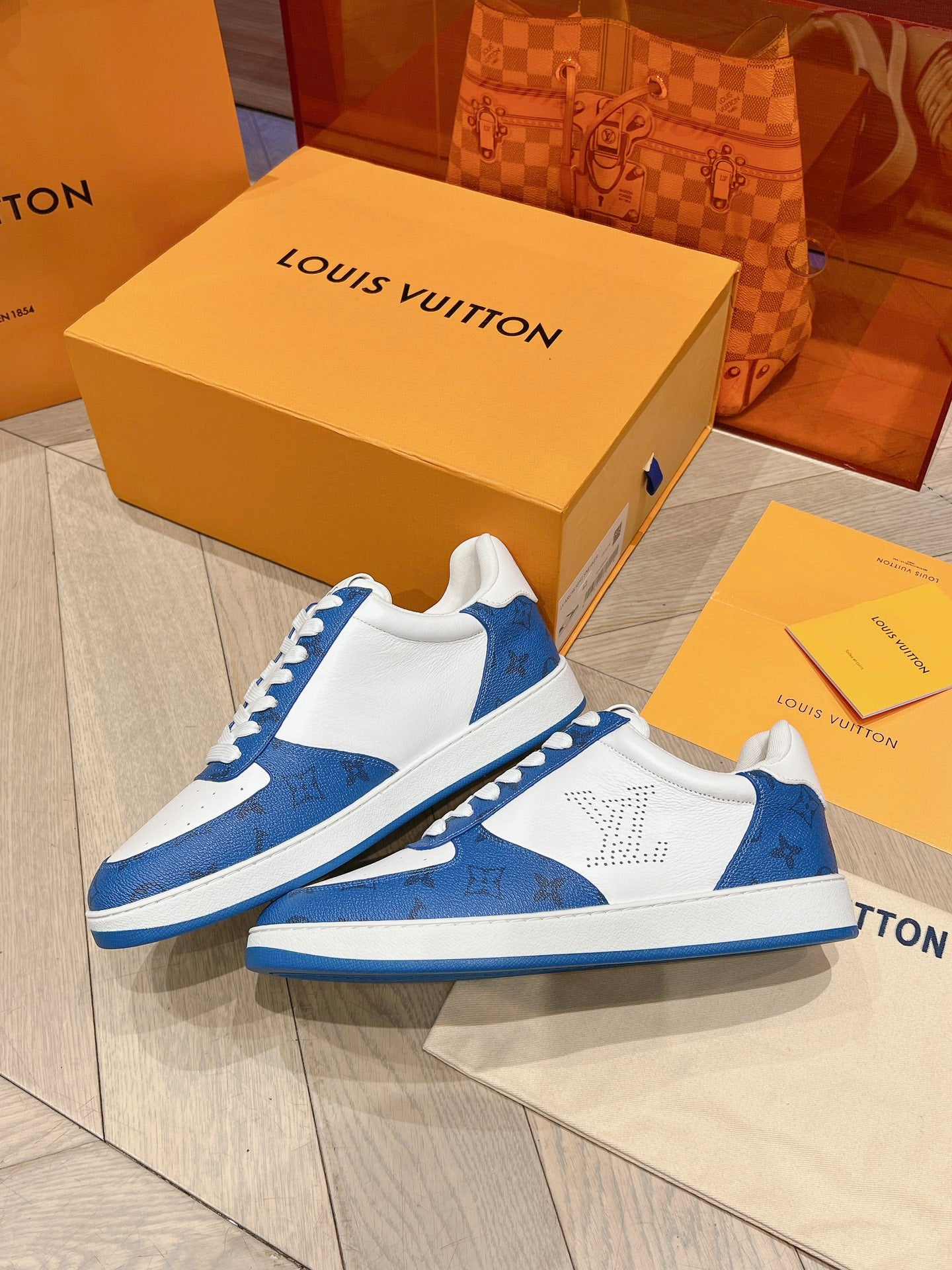 LOU* 25SS Plaid Colorblock Pure Leather Casual Business Shoes