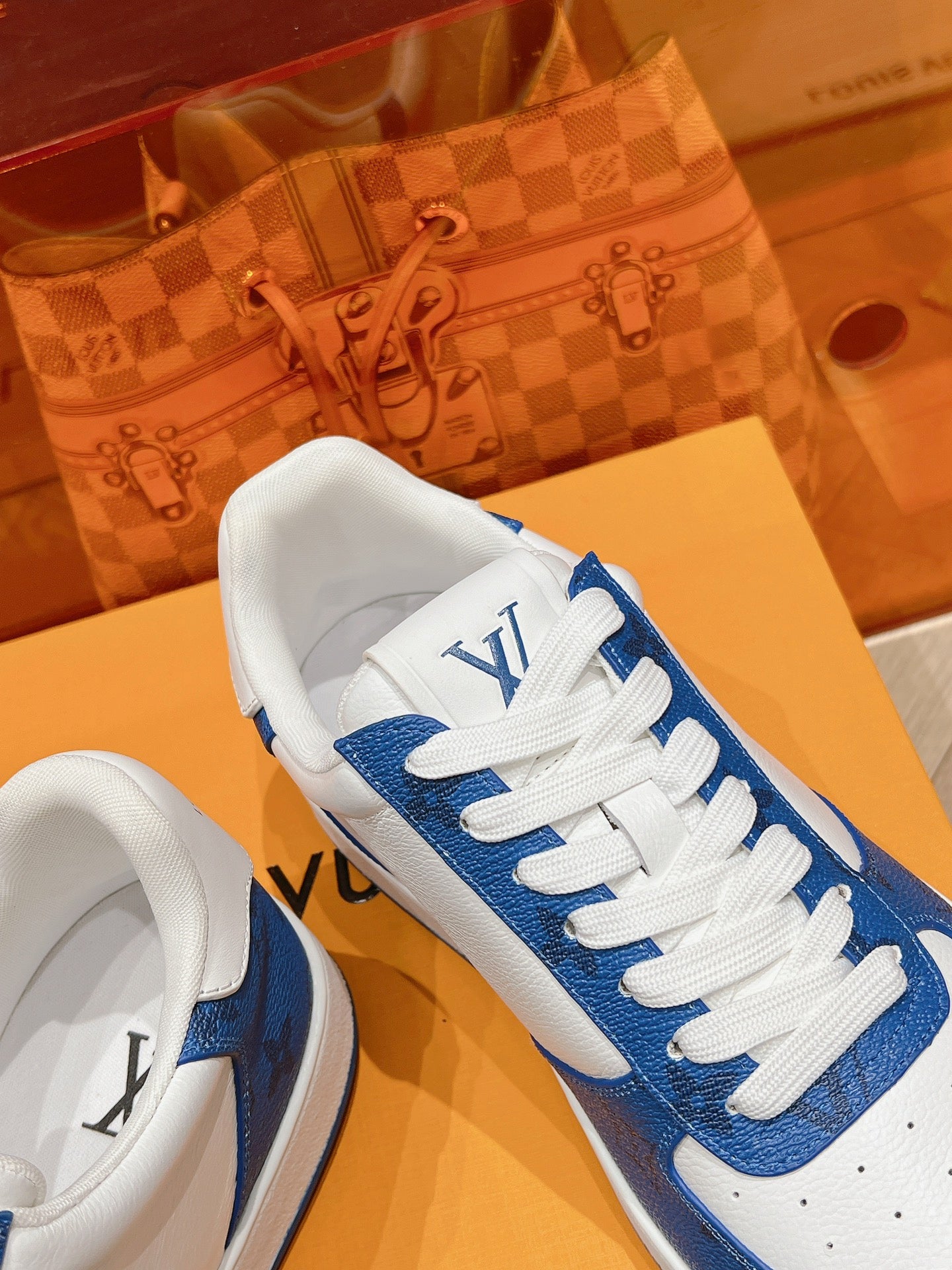 LOU* 25SS Plaid Colorblock Pure Leather Casual Business Shoes