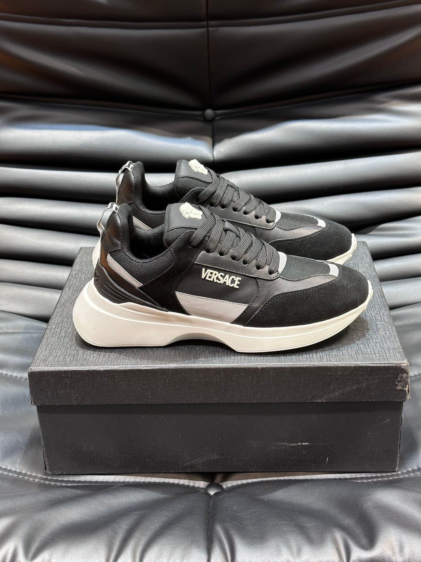 Versa* Men's Suede and Canvas Low-Top Sneakers