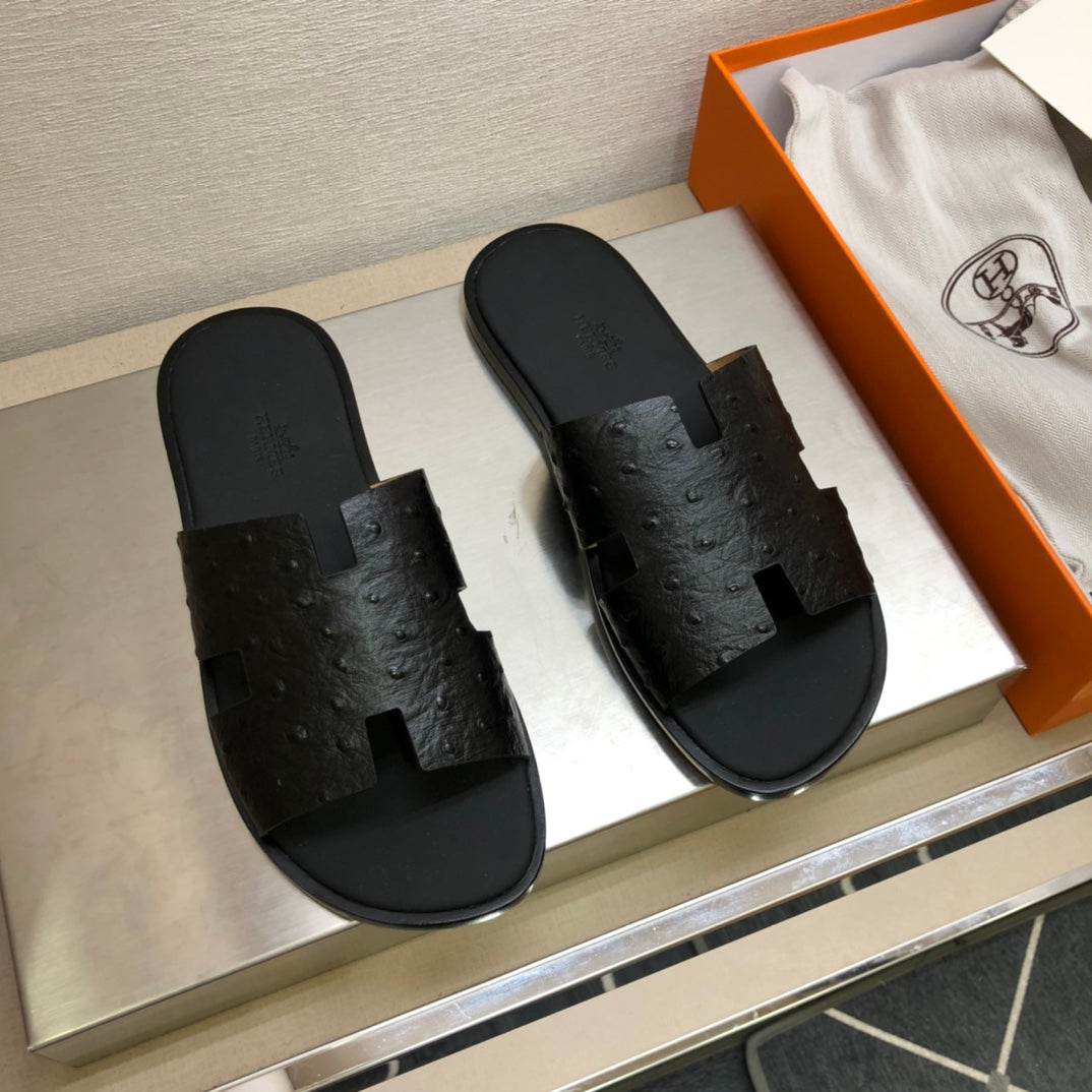 HER* leather slippers