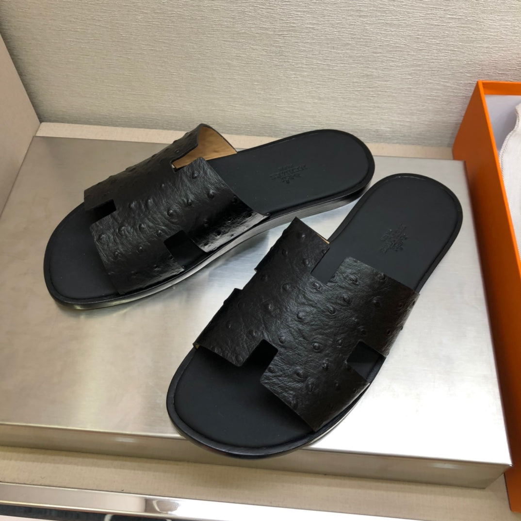 HER* leather slippers