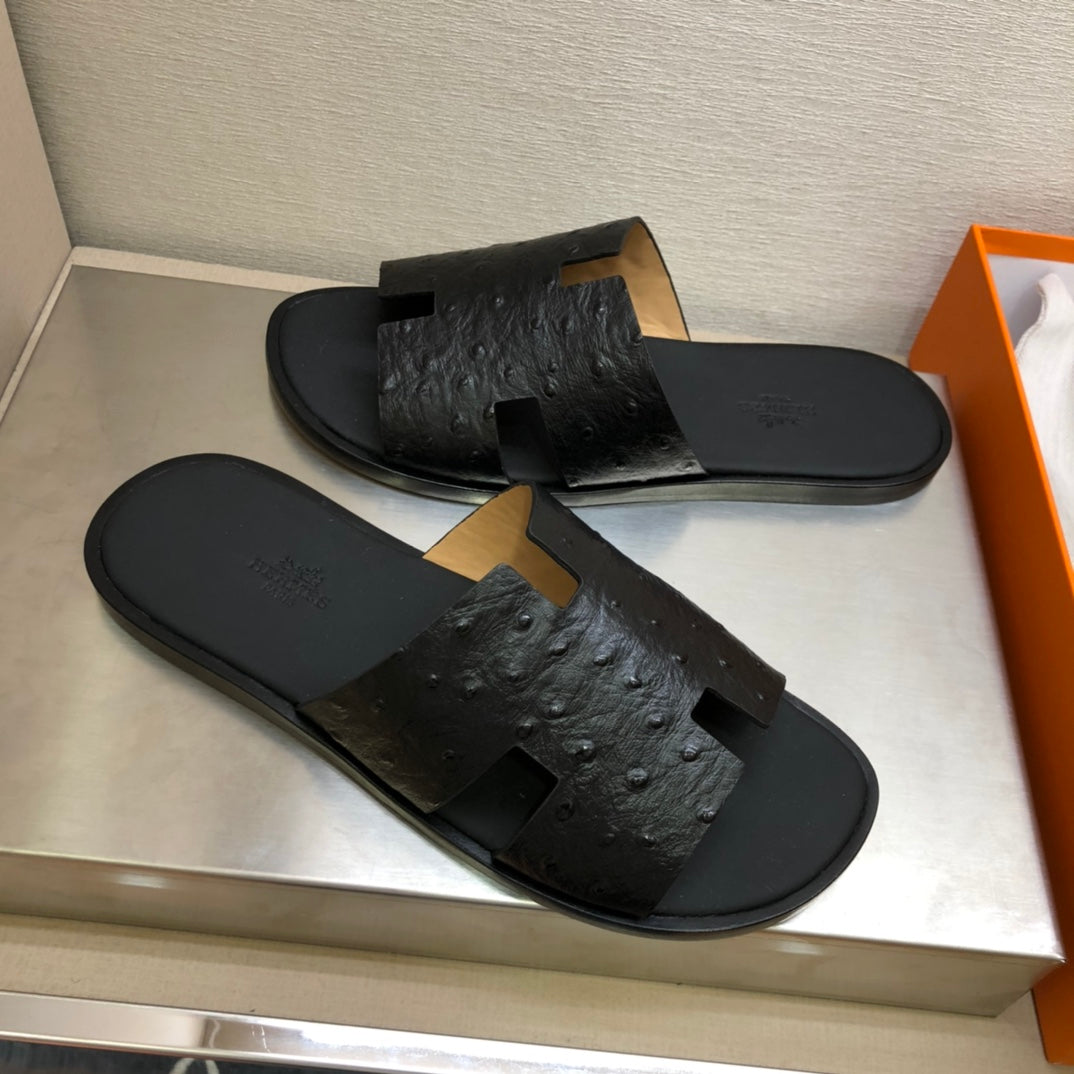 HER* leather slippers