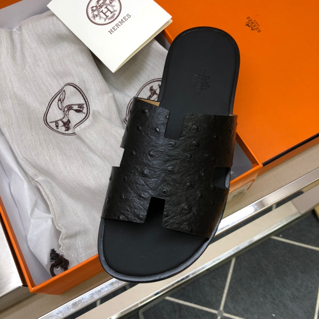 HER* leather slippers