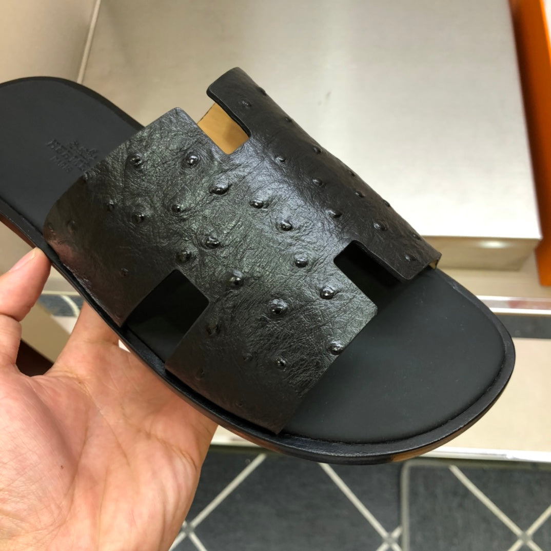 HER* leather slippers