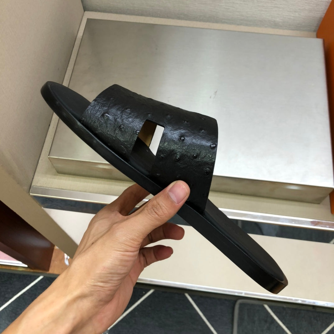 HER* leather slippers