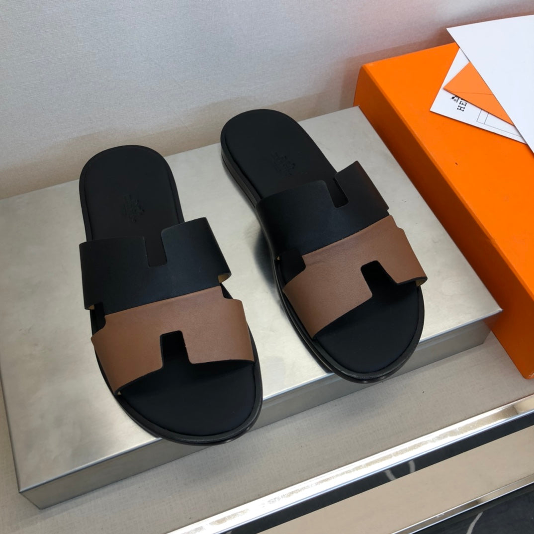 HER* leather slippers