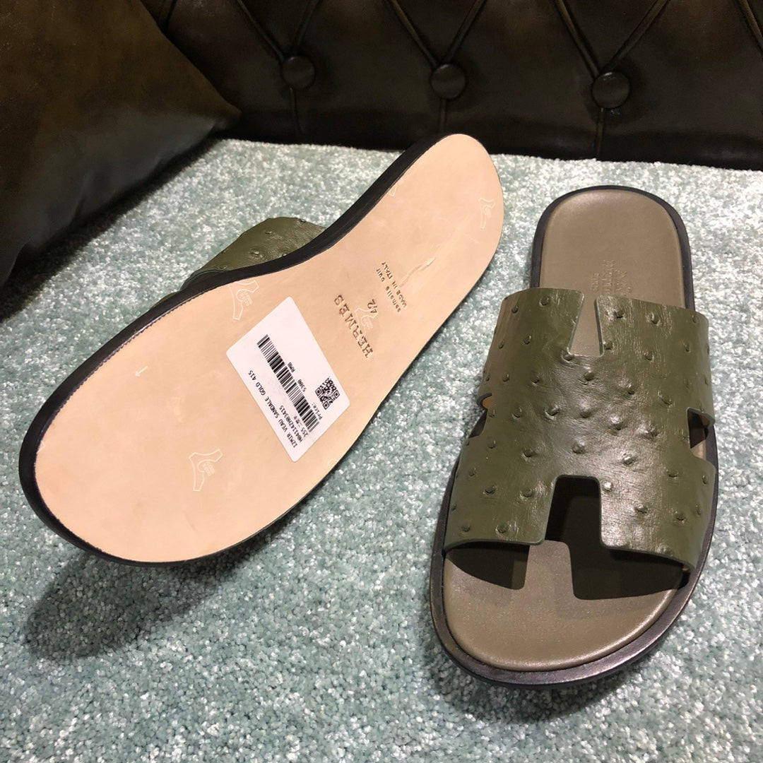 HER* leather slippers