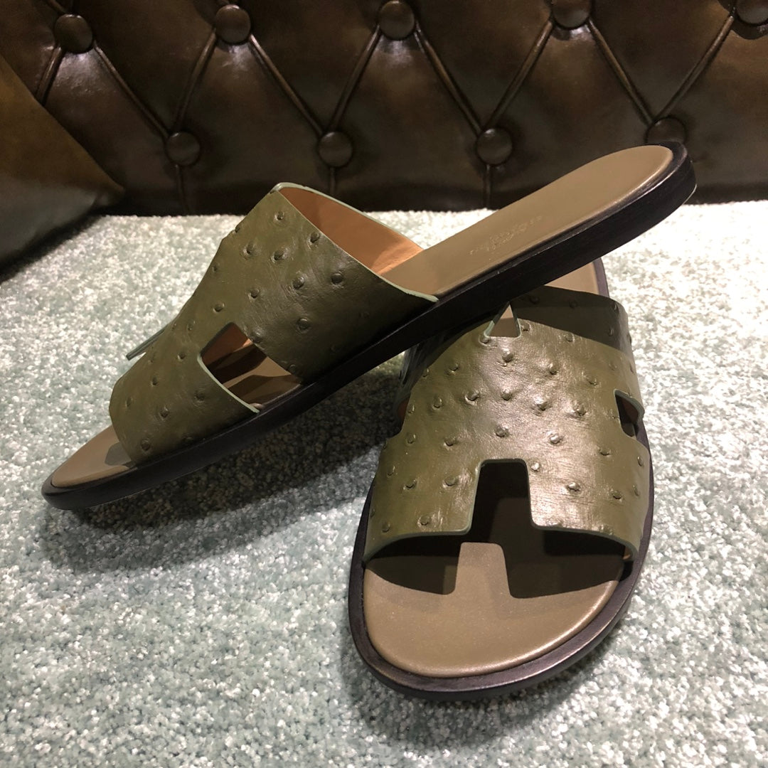 HER* leather slippers