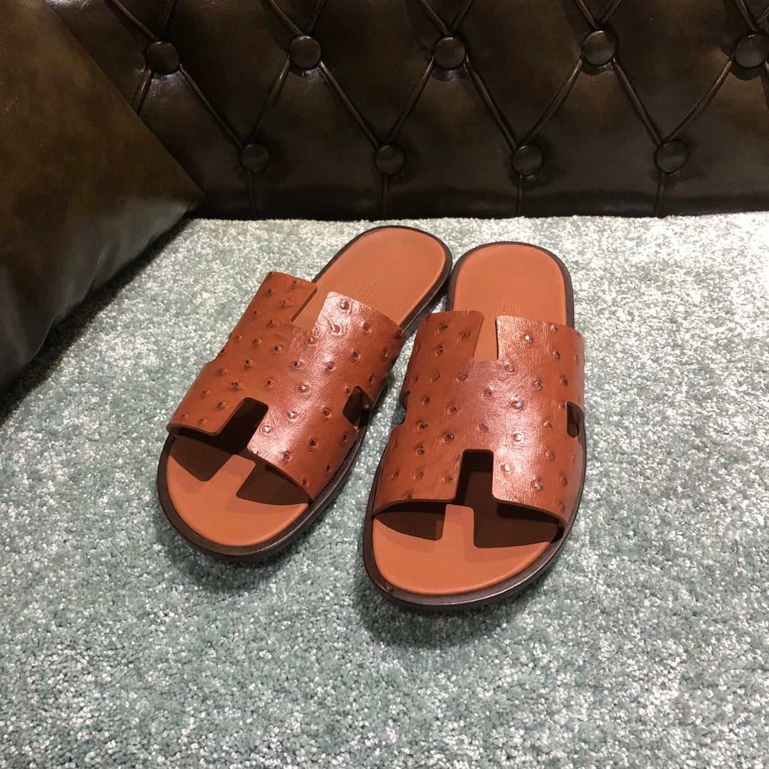 HER* leather slippers