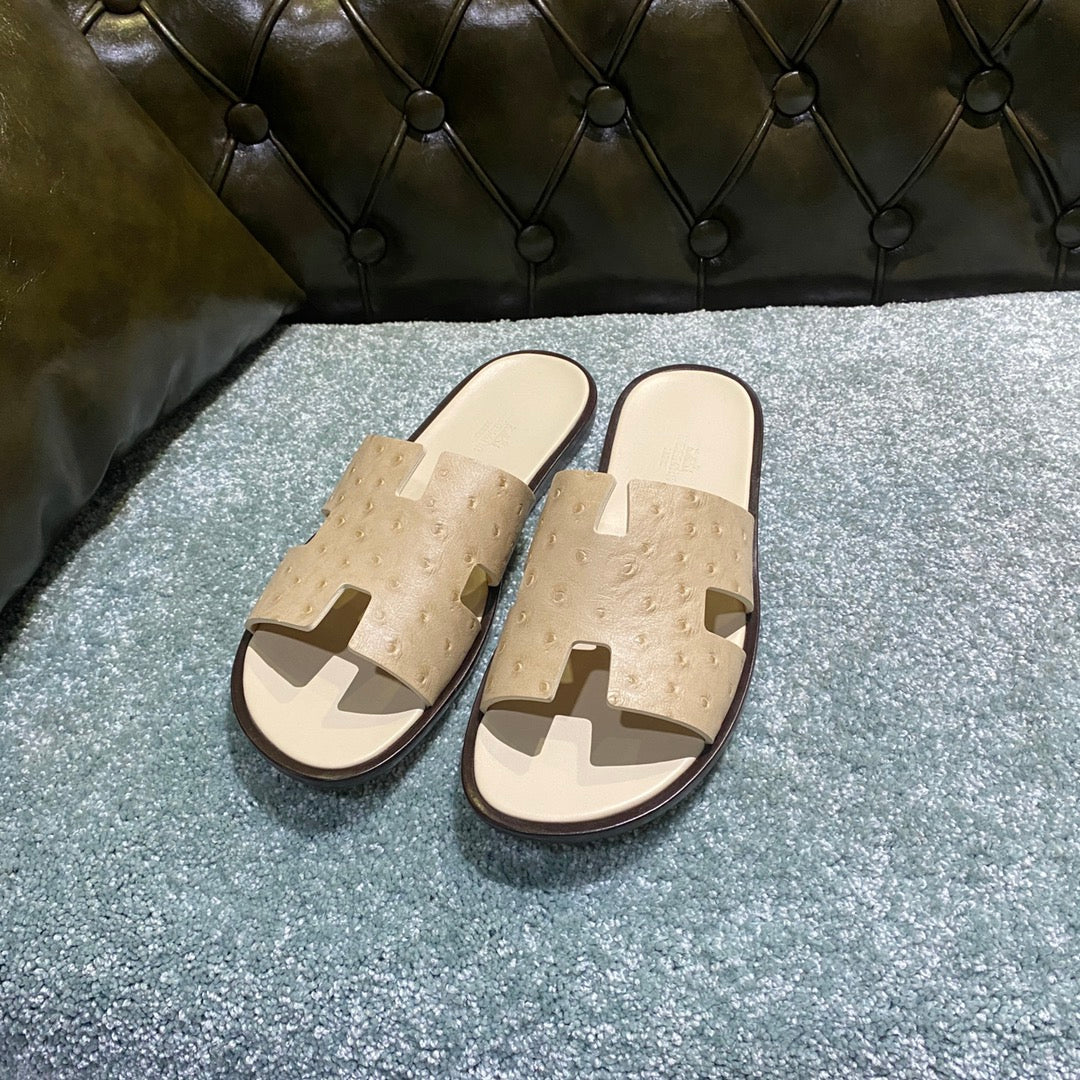 HER* leather slippers