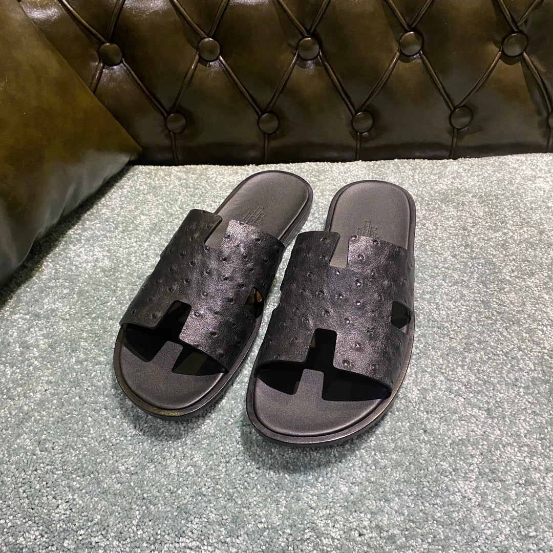 HER* leather slippers