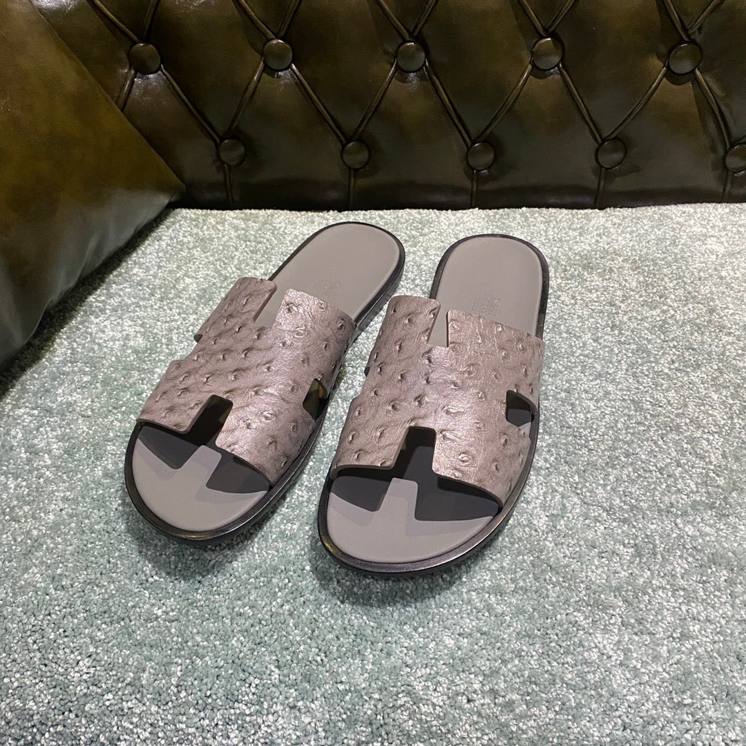 HER* leather slippers