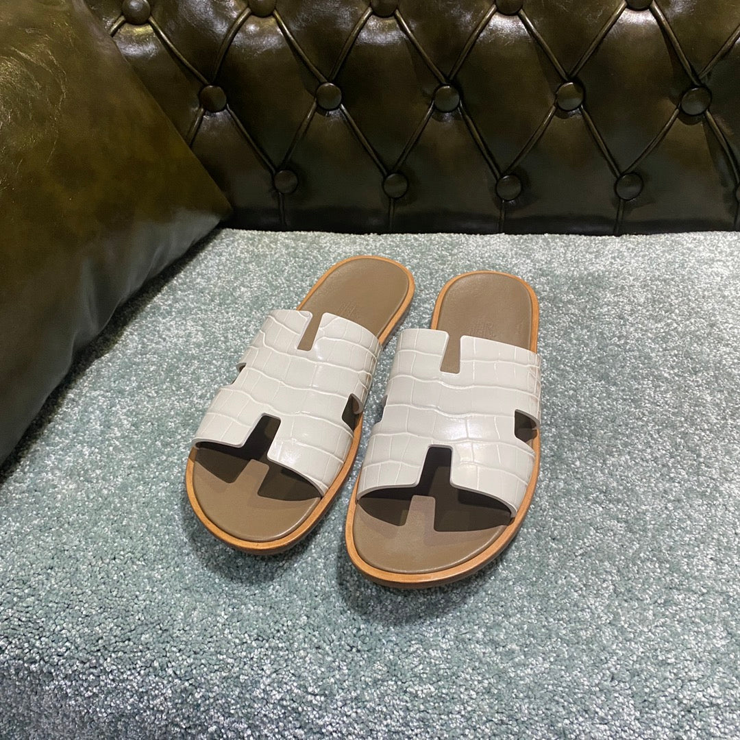 HER* leather slippers