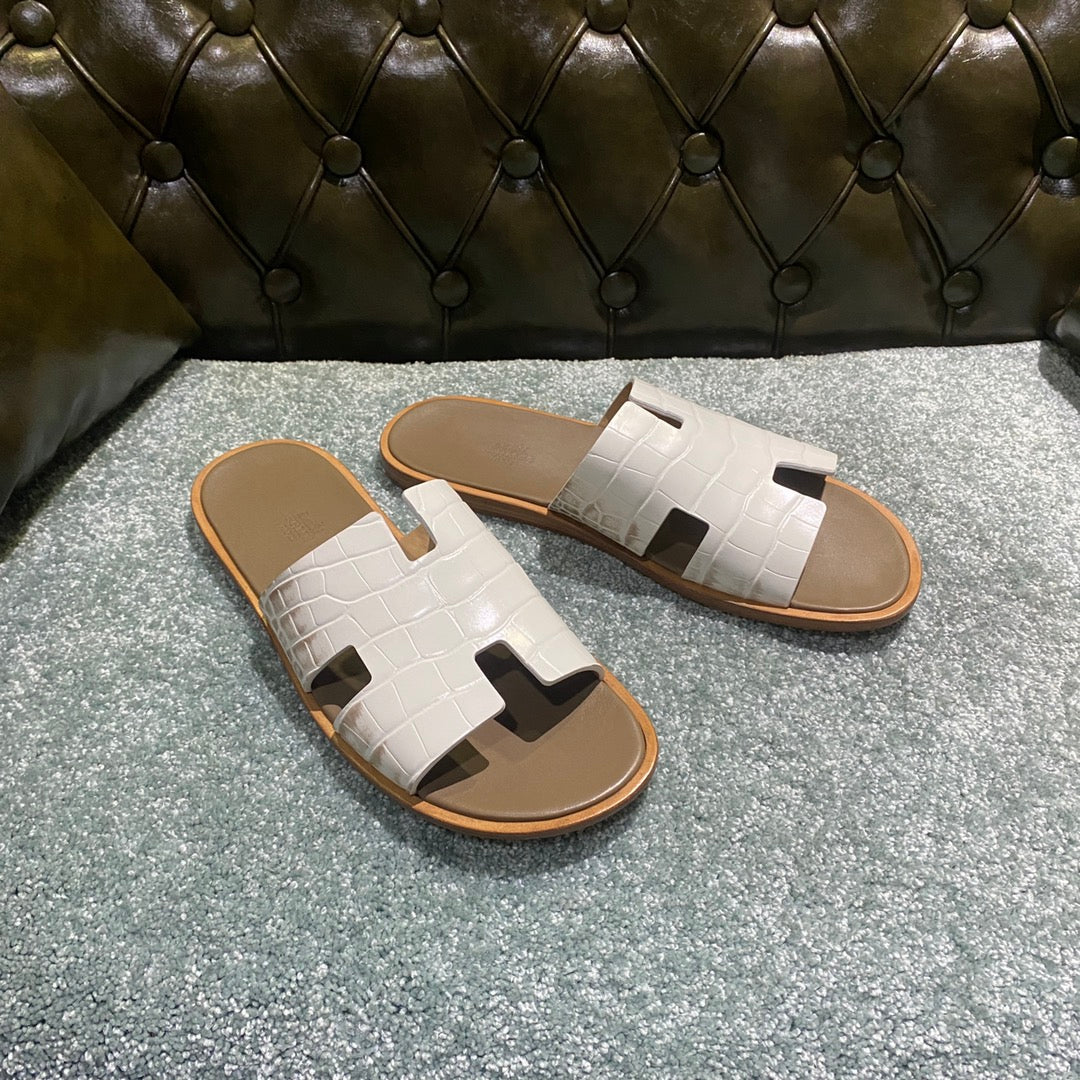 HER* leather slippers