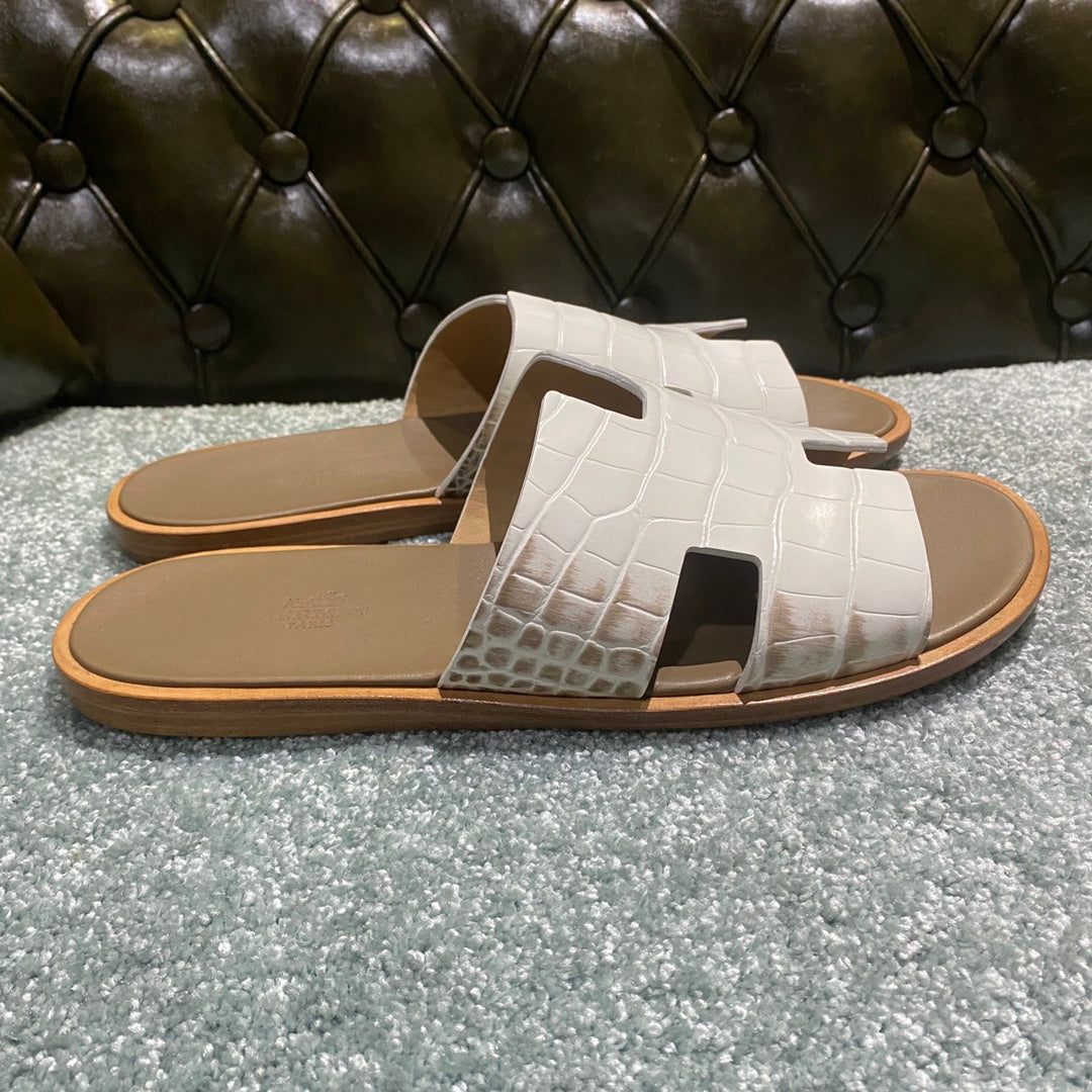 HER* leather slippers