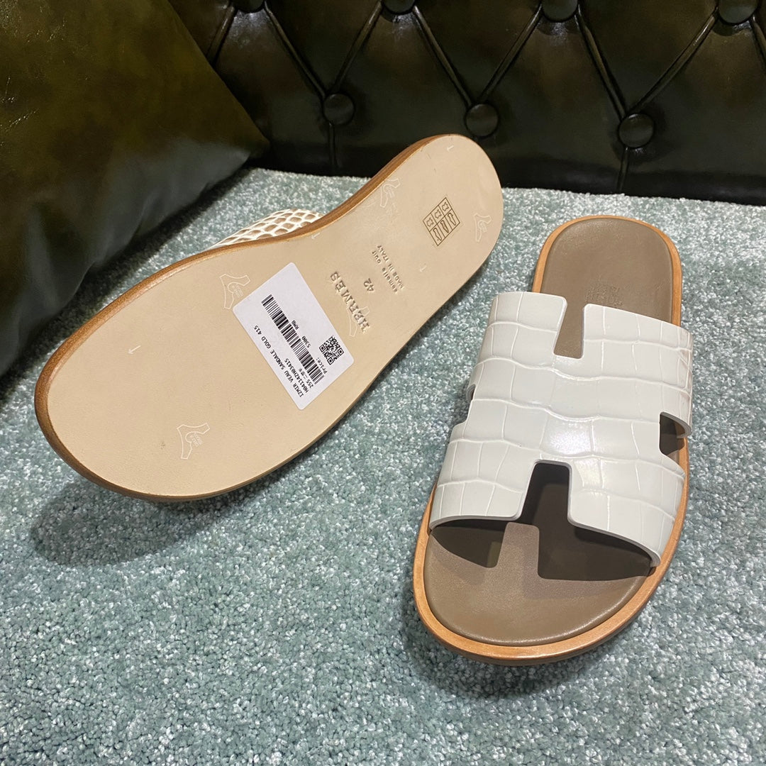 HER* leather slippers