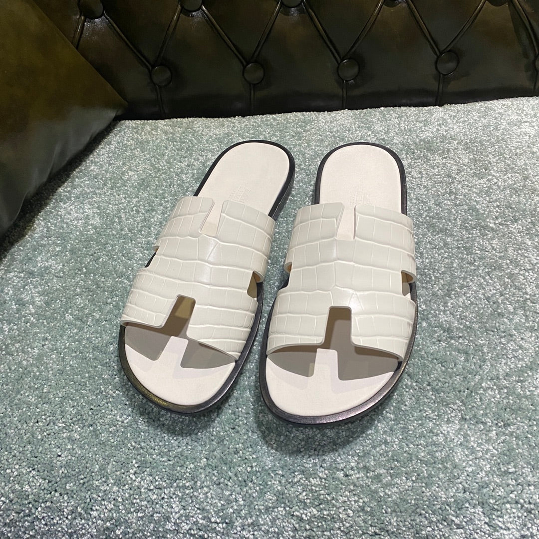 HER* leather slippers