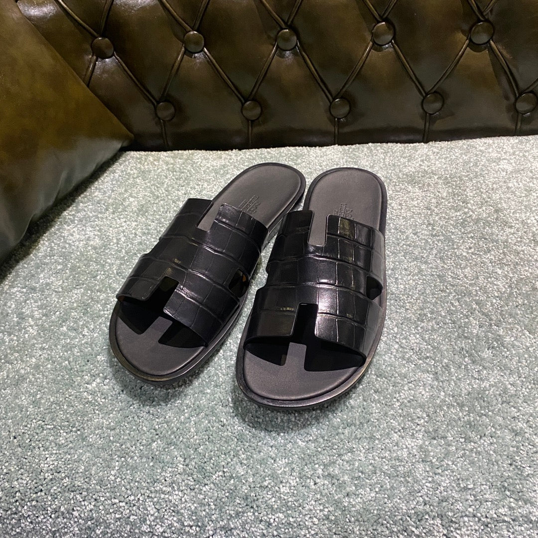 HER* leather slippers