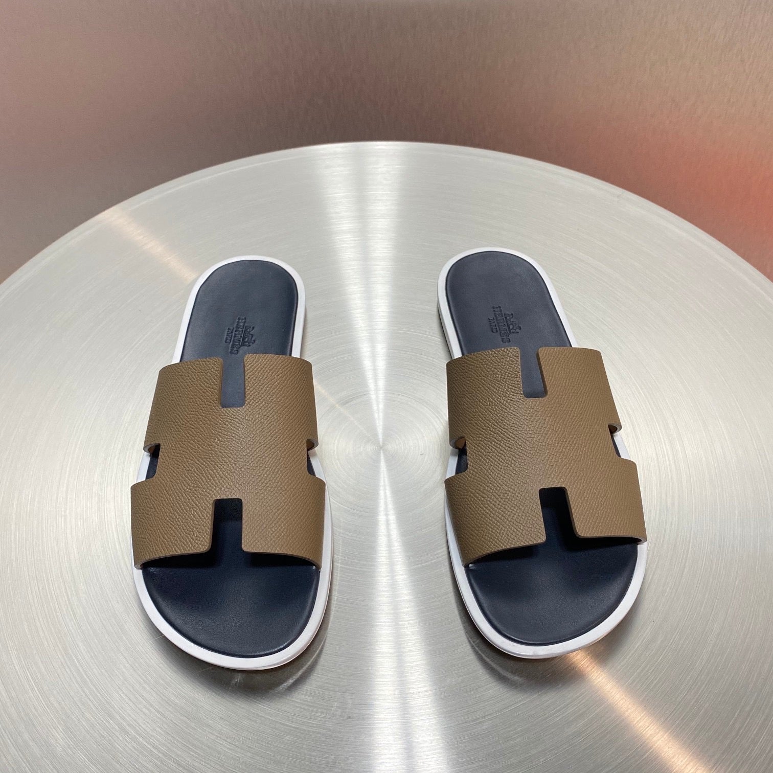 HER* leather slippers