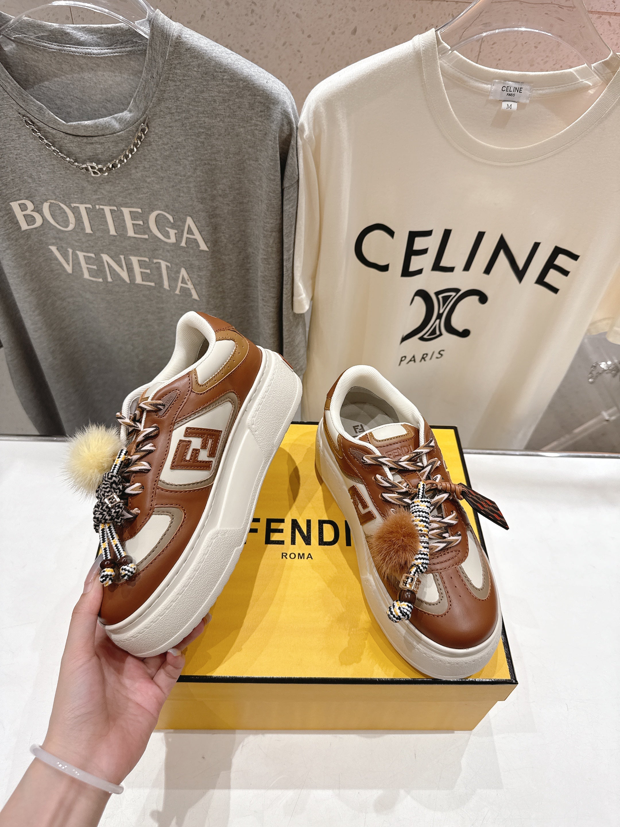 FEN* 25SS FIRT 1 Series Thick-soled Casual Sneakers