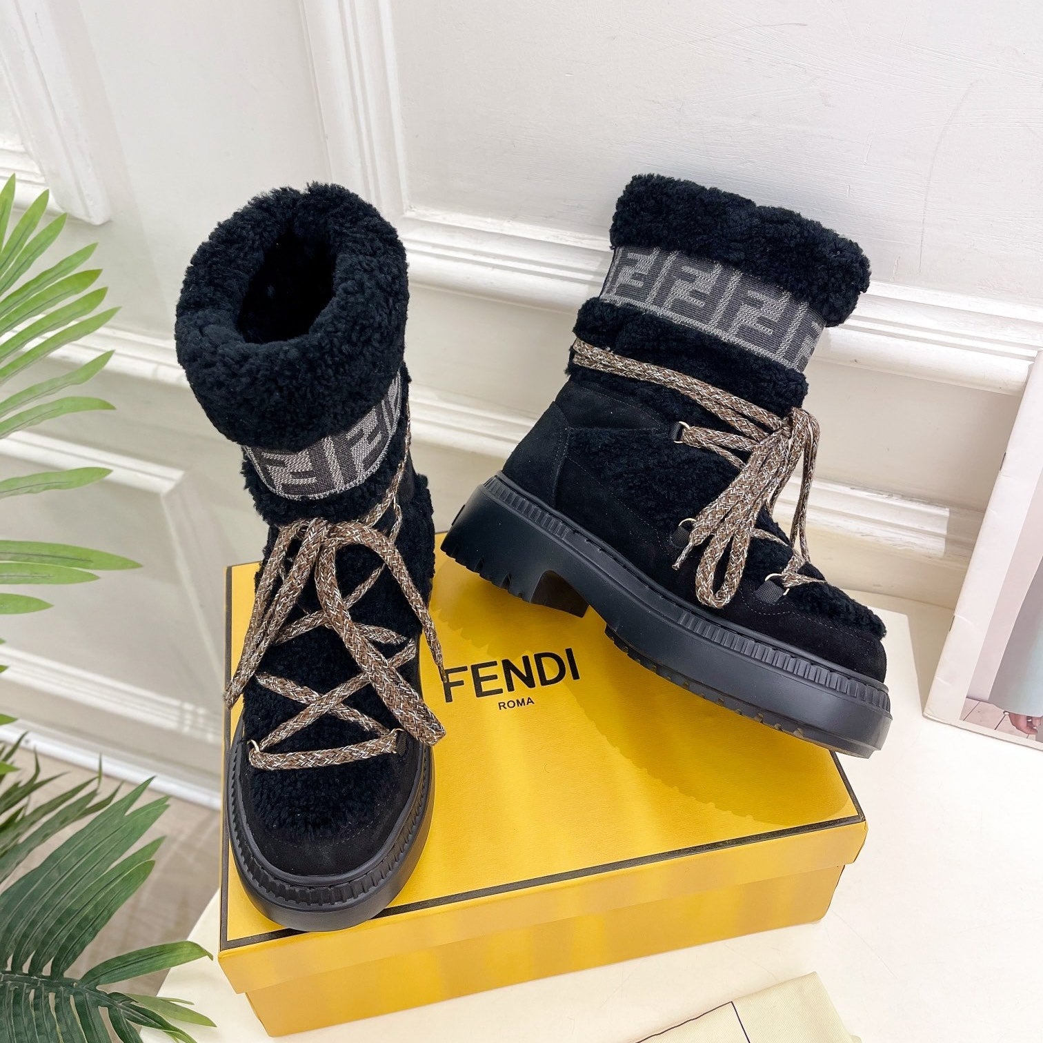 FEN* round-toe APRES-SKI snow boots