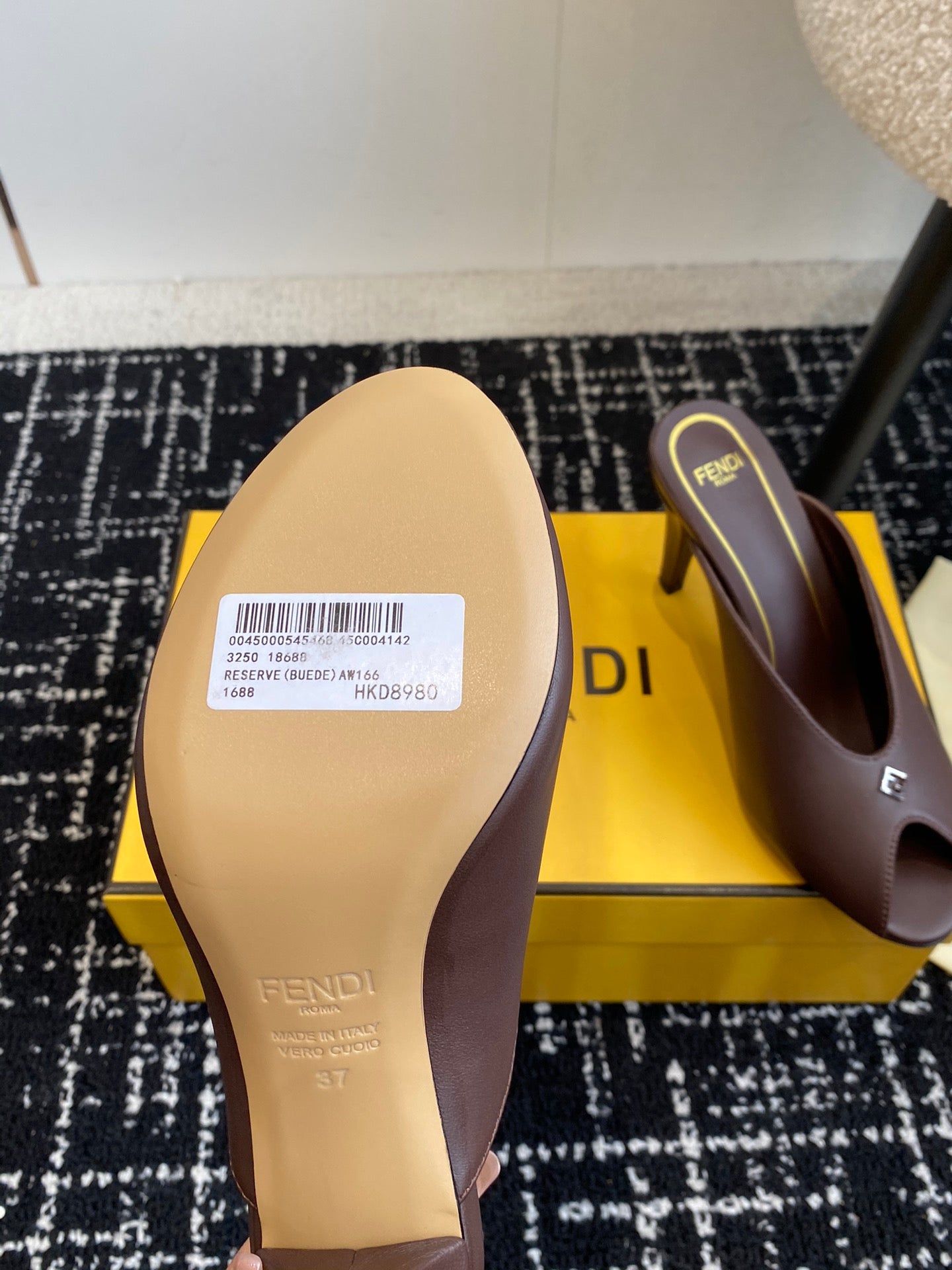 FEN* New Round Toe Fish Mouth High Heel Slippers