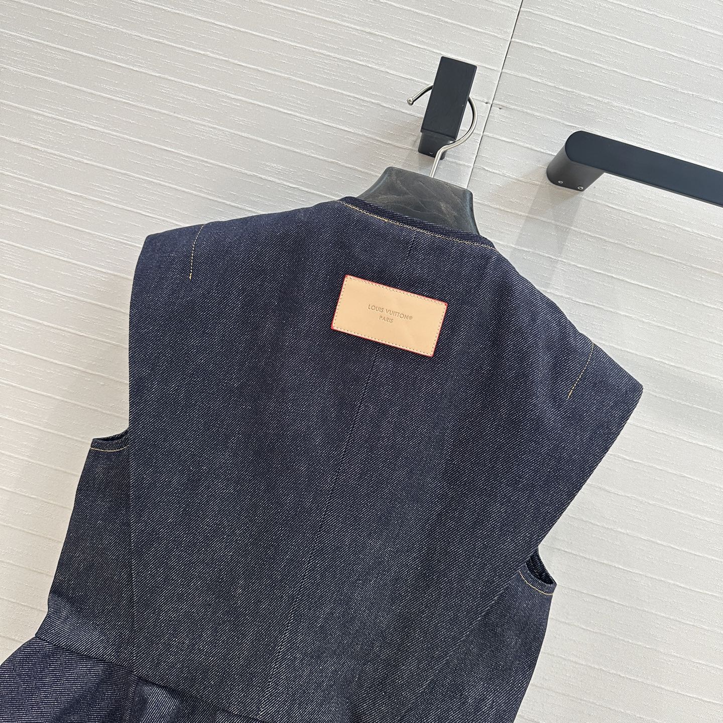 Louis Vuitton Ruffled Denim Vest Jacket