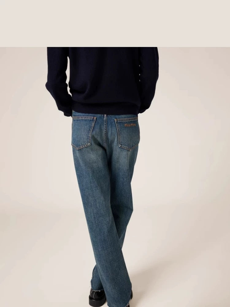 MIUMIU low-rise straight-leg trousers (on sale)