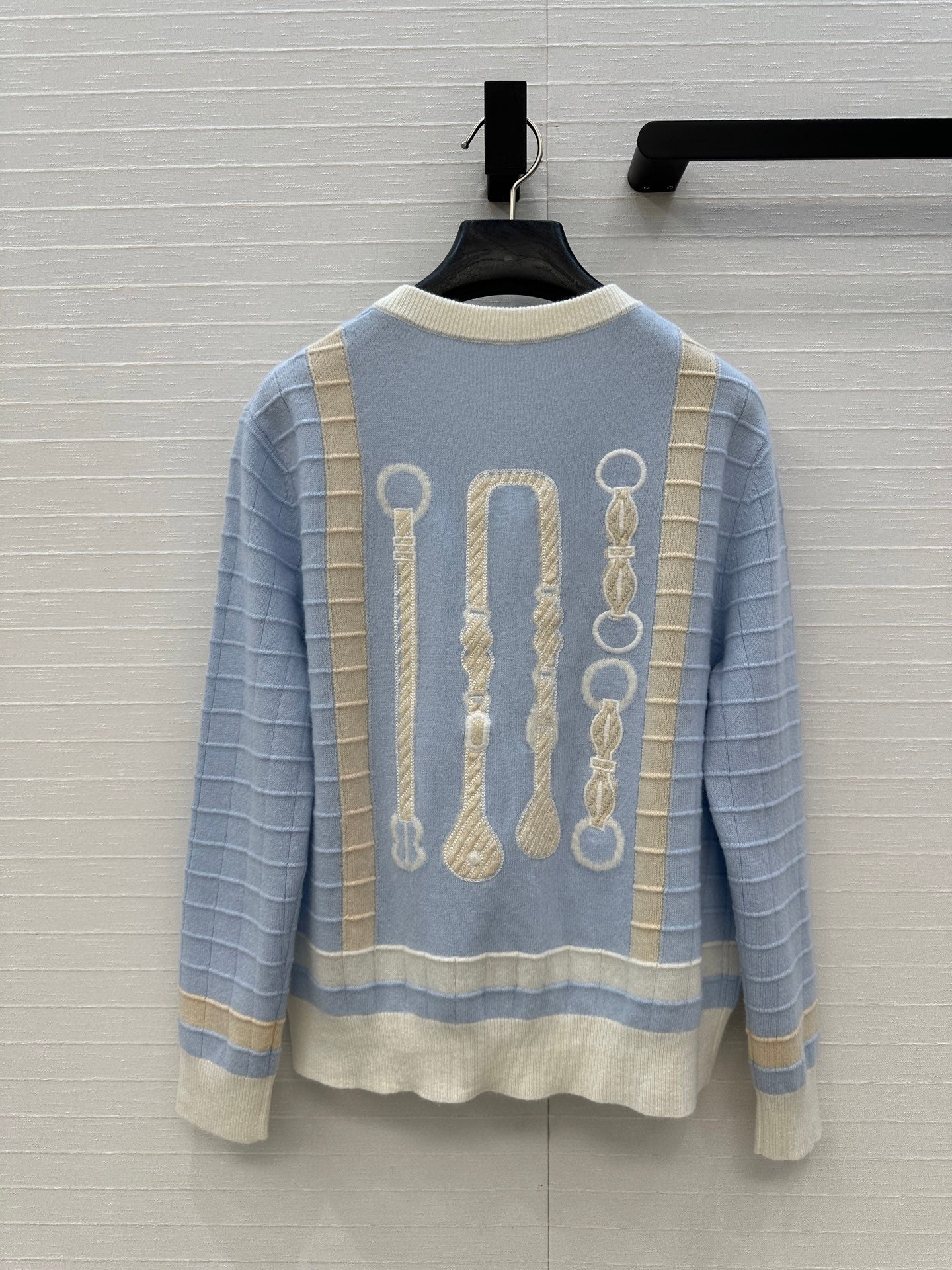 Hermès embroidered cashmere knit sweater (on sale)