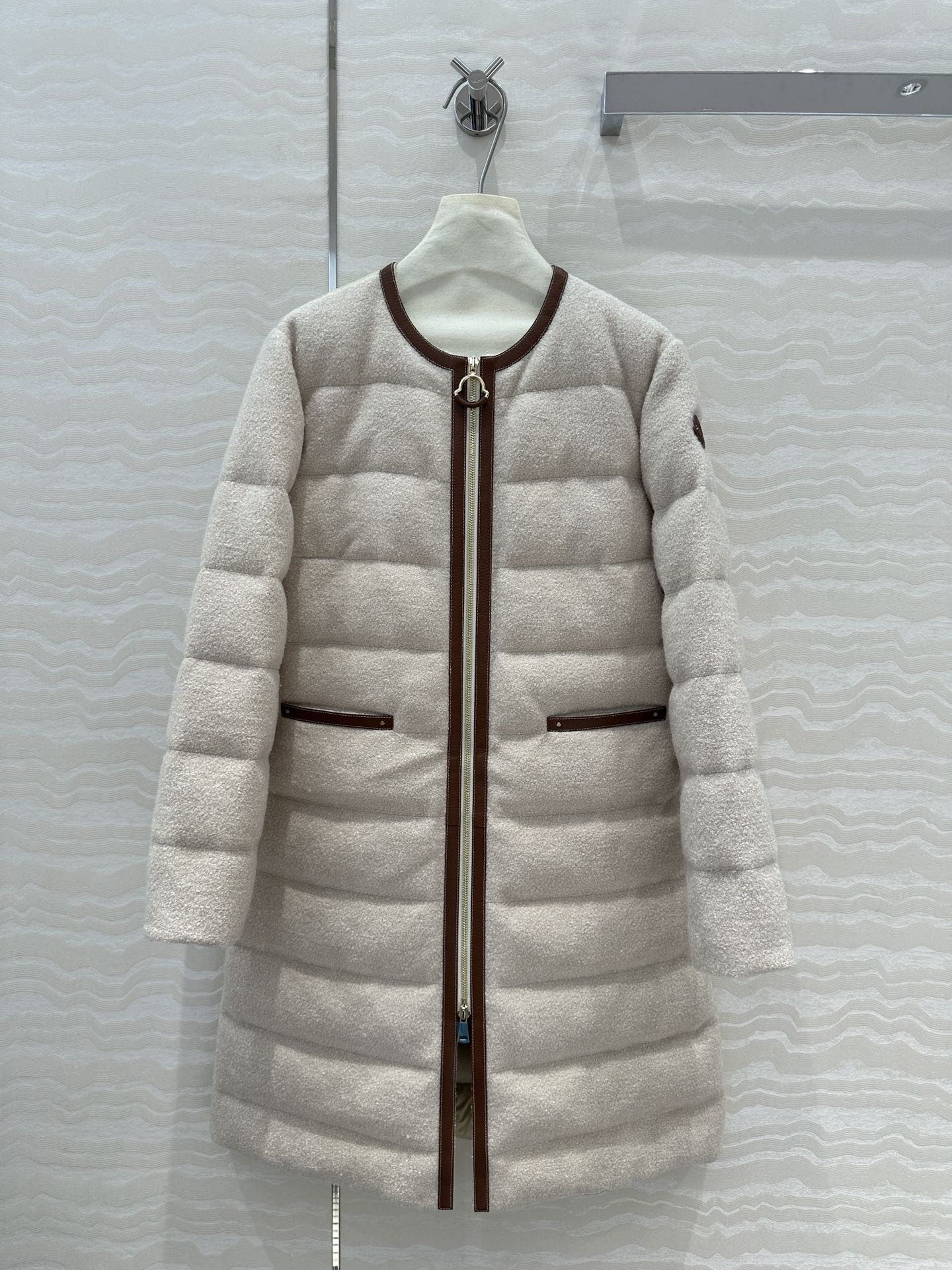 Moncler long wool down jacket (on sale)