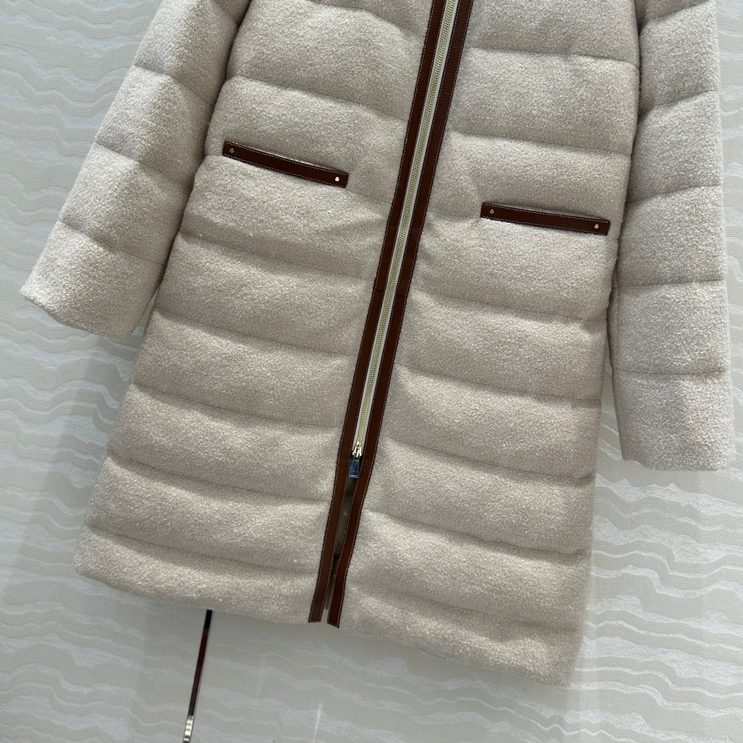 Moncler long wool down jacket (on sale)