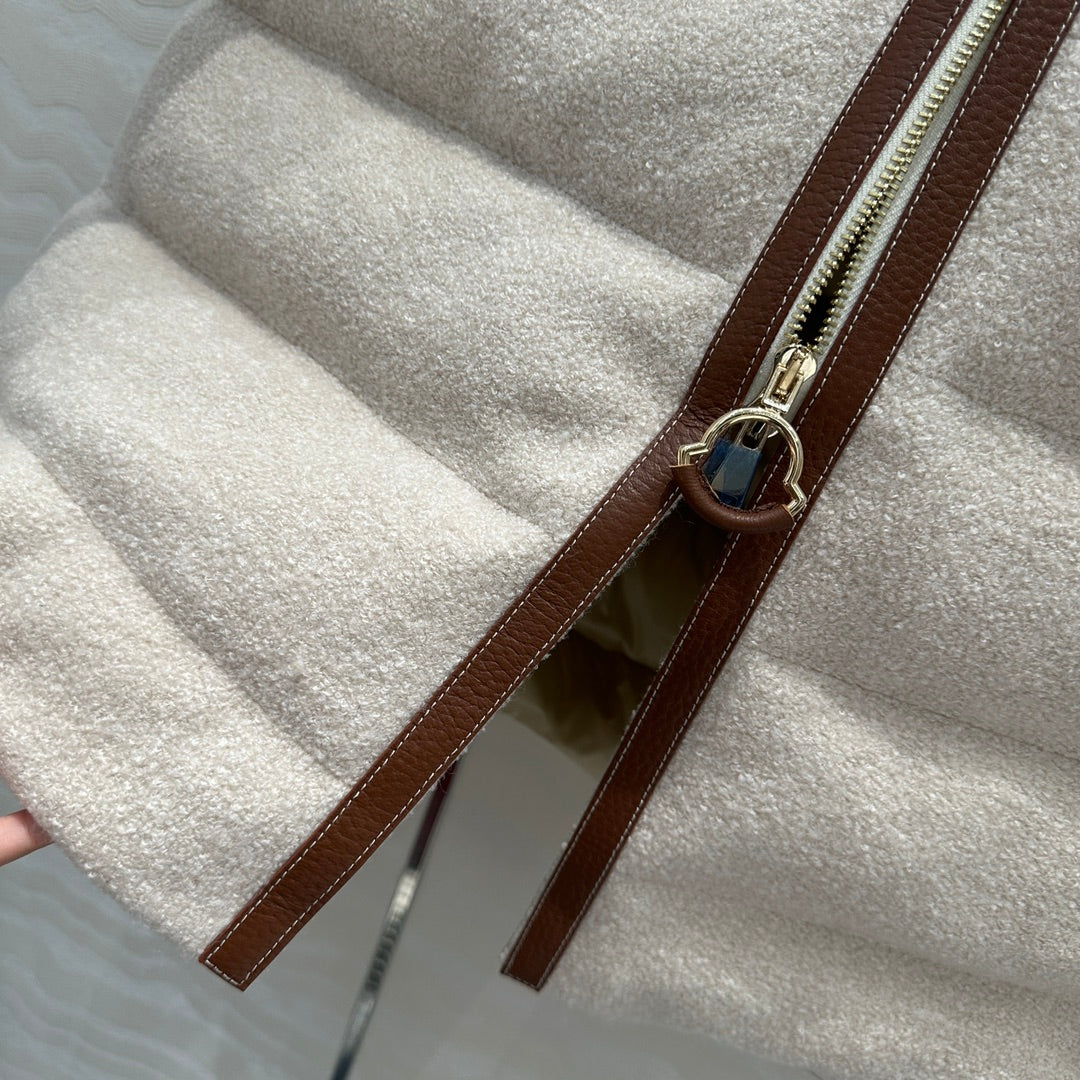 Moncler long wool down jacket (on sale)