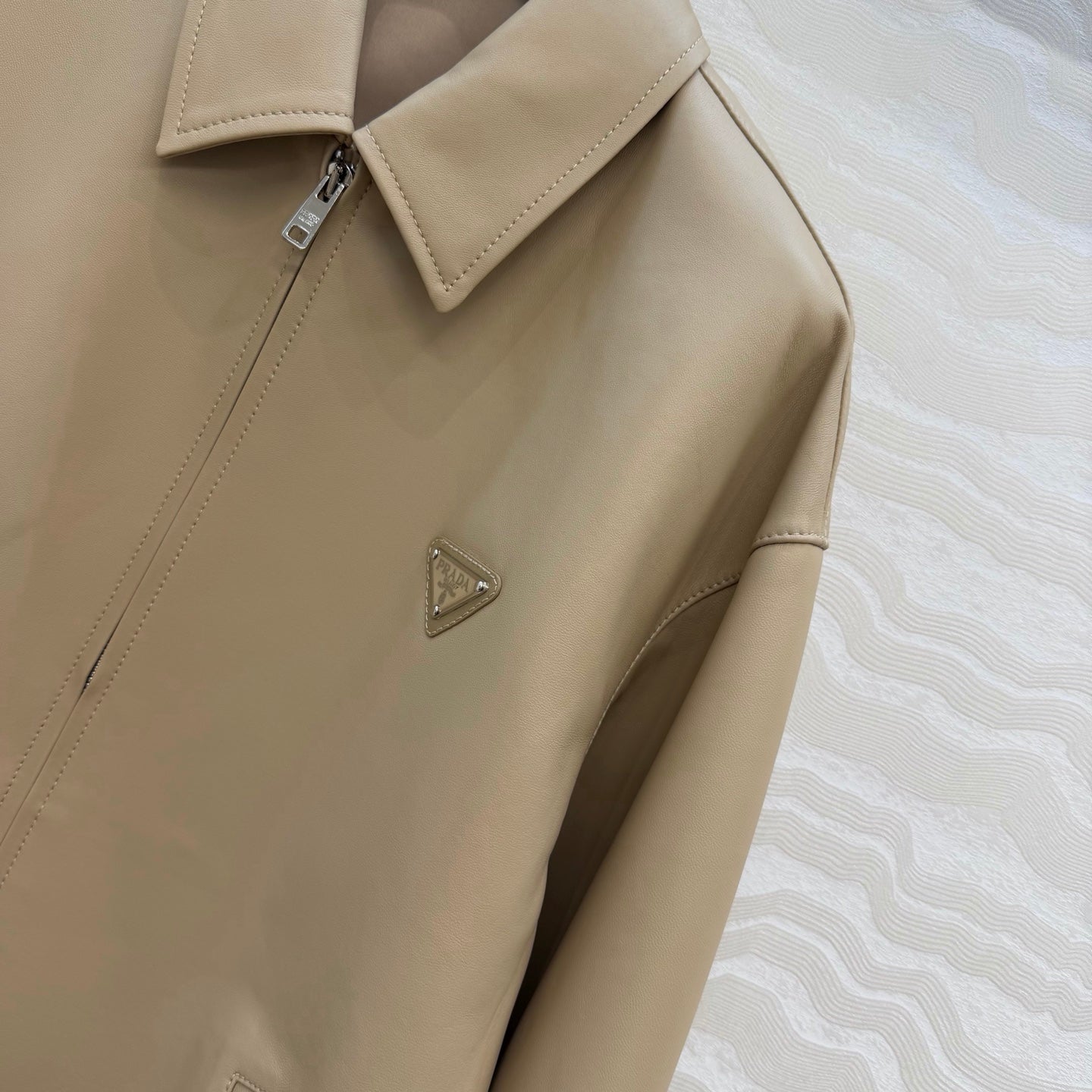 Prada 2026 new season lambskin leather jacket
