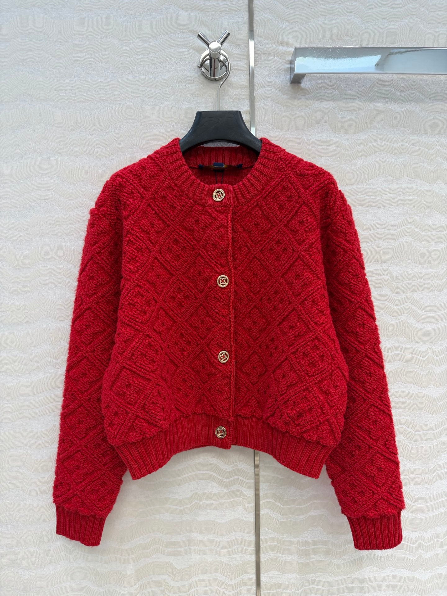 LV 26SS Jacquard Cashmere Jacket/Skirt