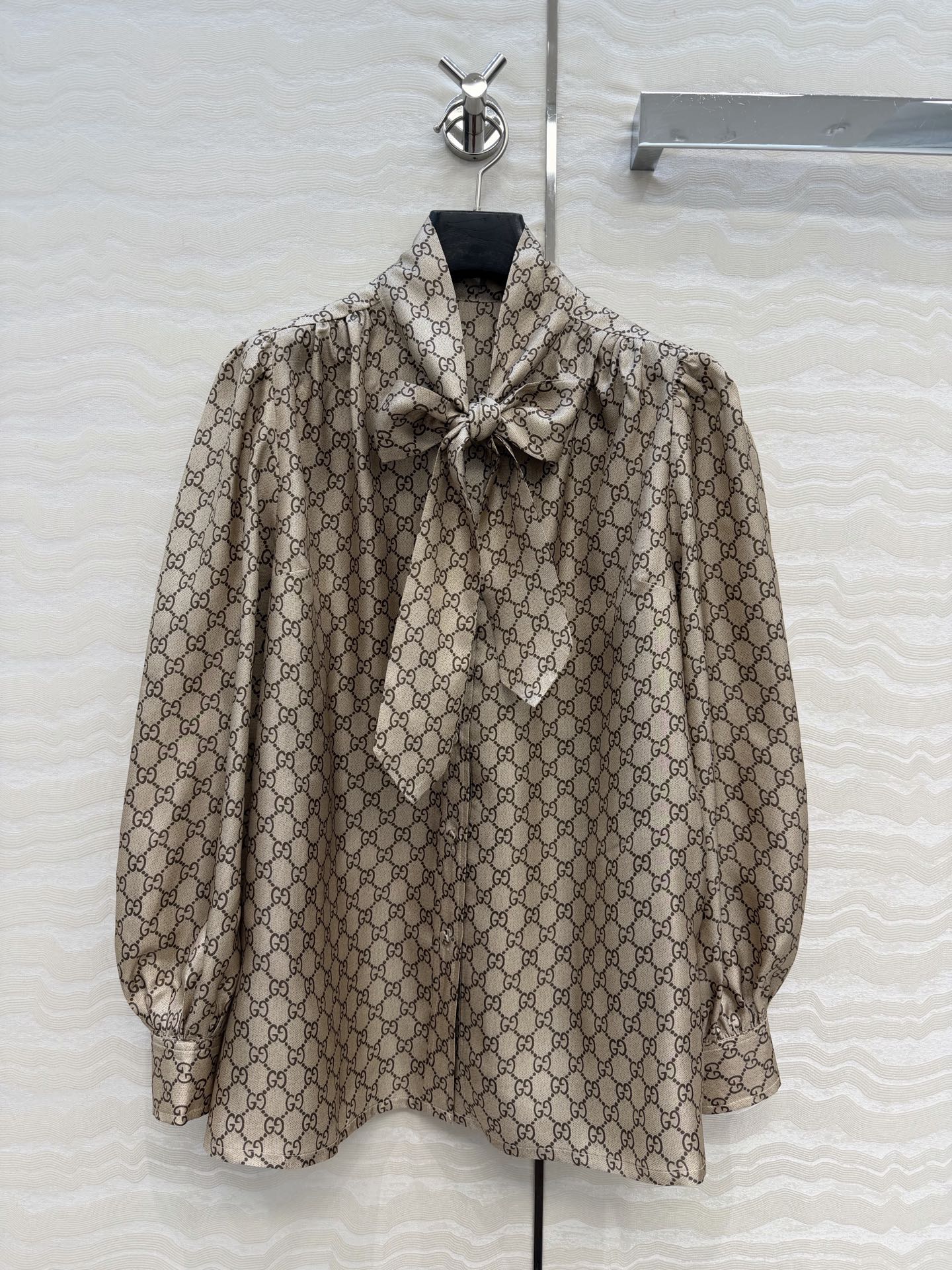 Gucci 26SS Monogram Silk Shirt