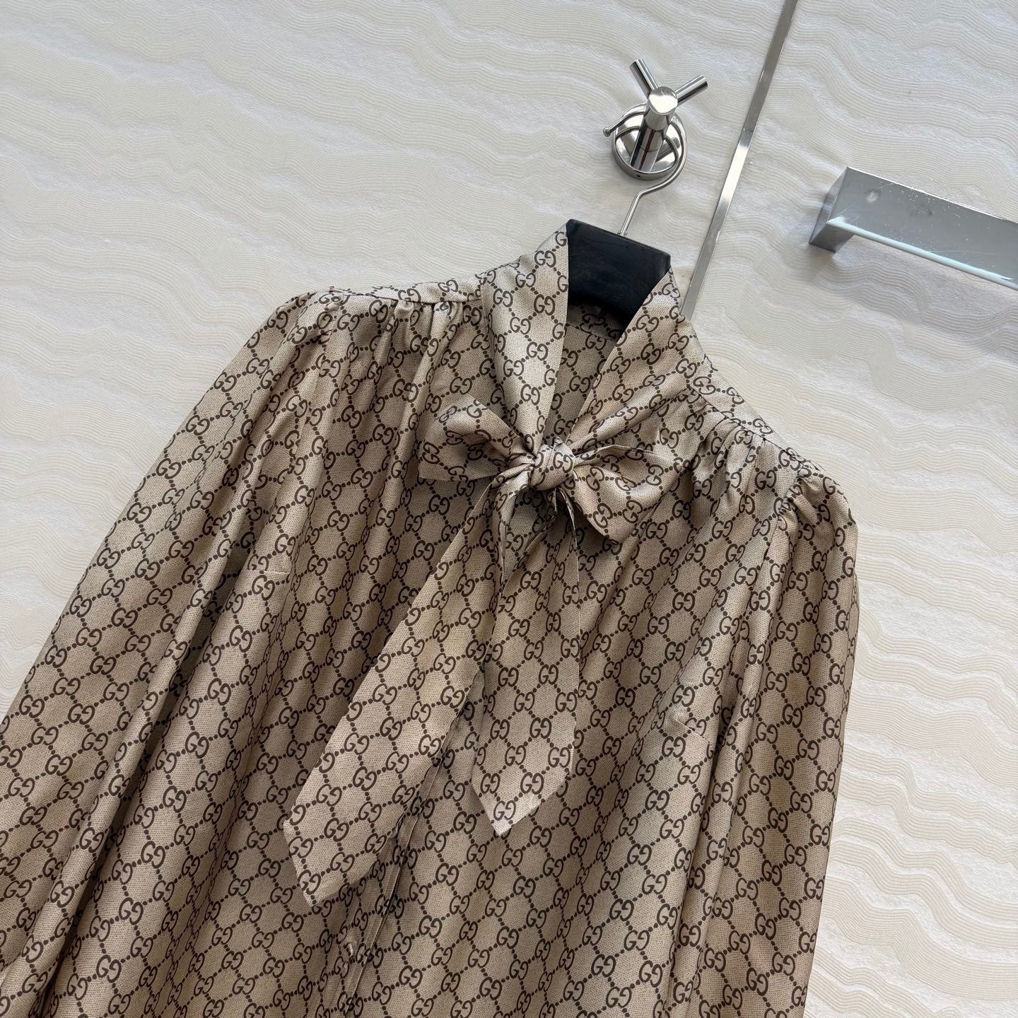 Gucci 26SS Monogram Silk Shirt