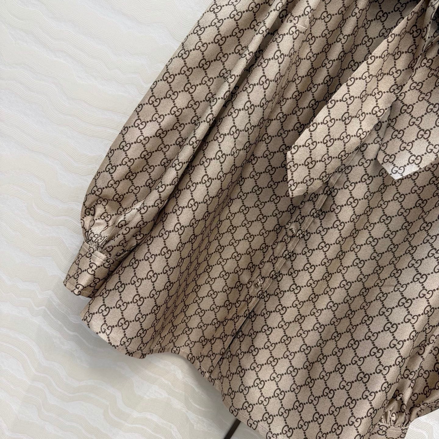 Gucci 26SS Monogram Silk Shirt