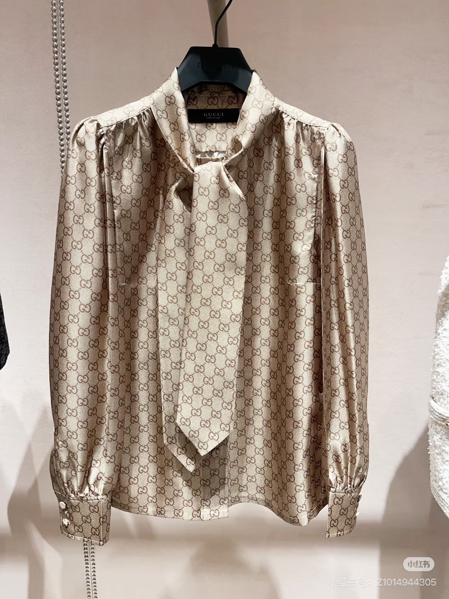 Gucci 26SS Monogram Silk Shirt
