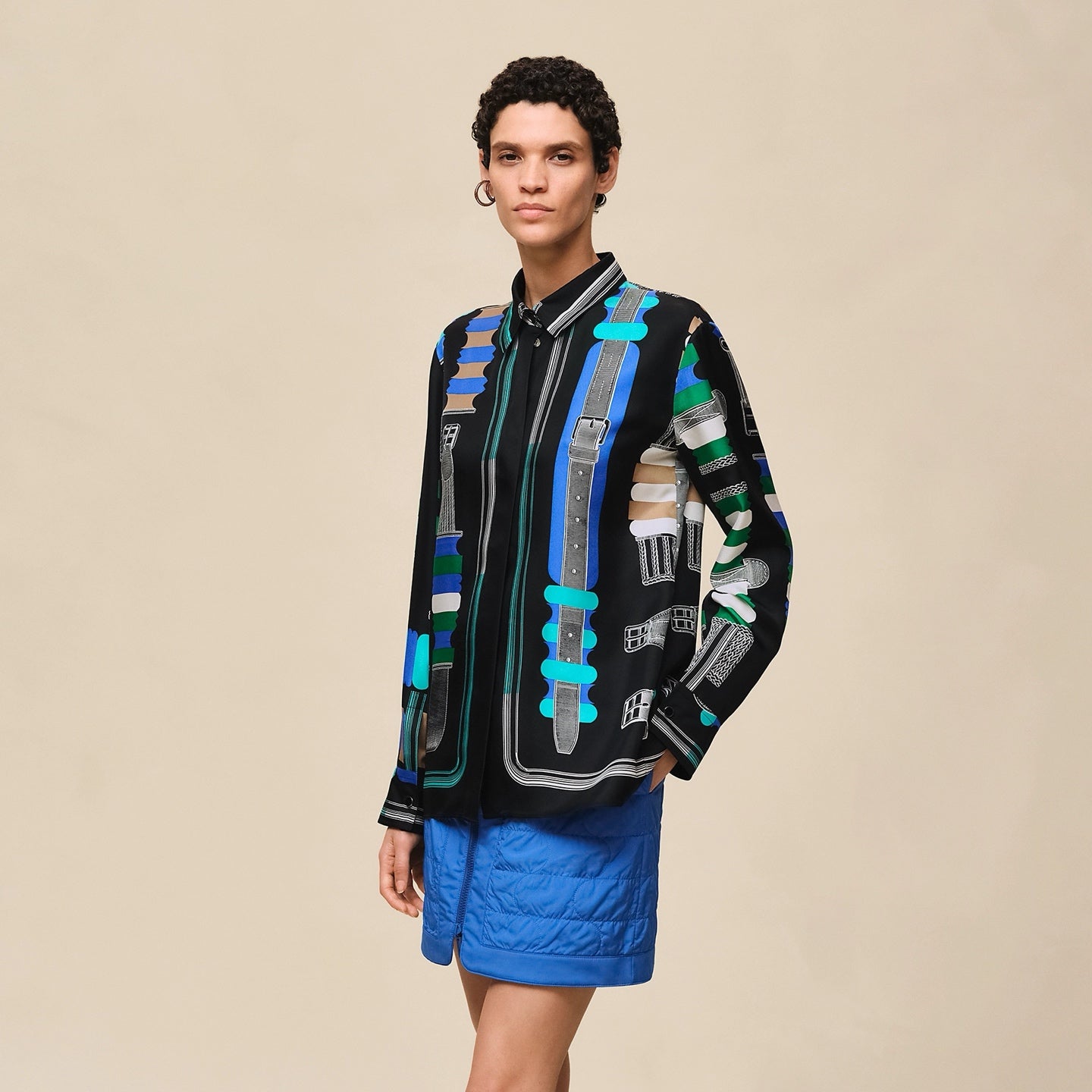Hermès 26SS Printed Silk Shirt