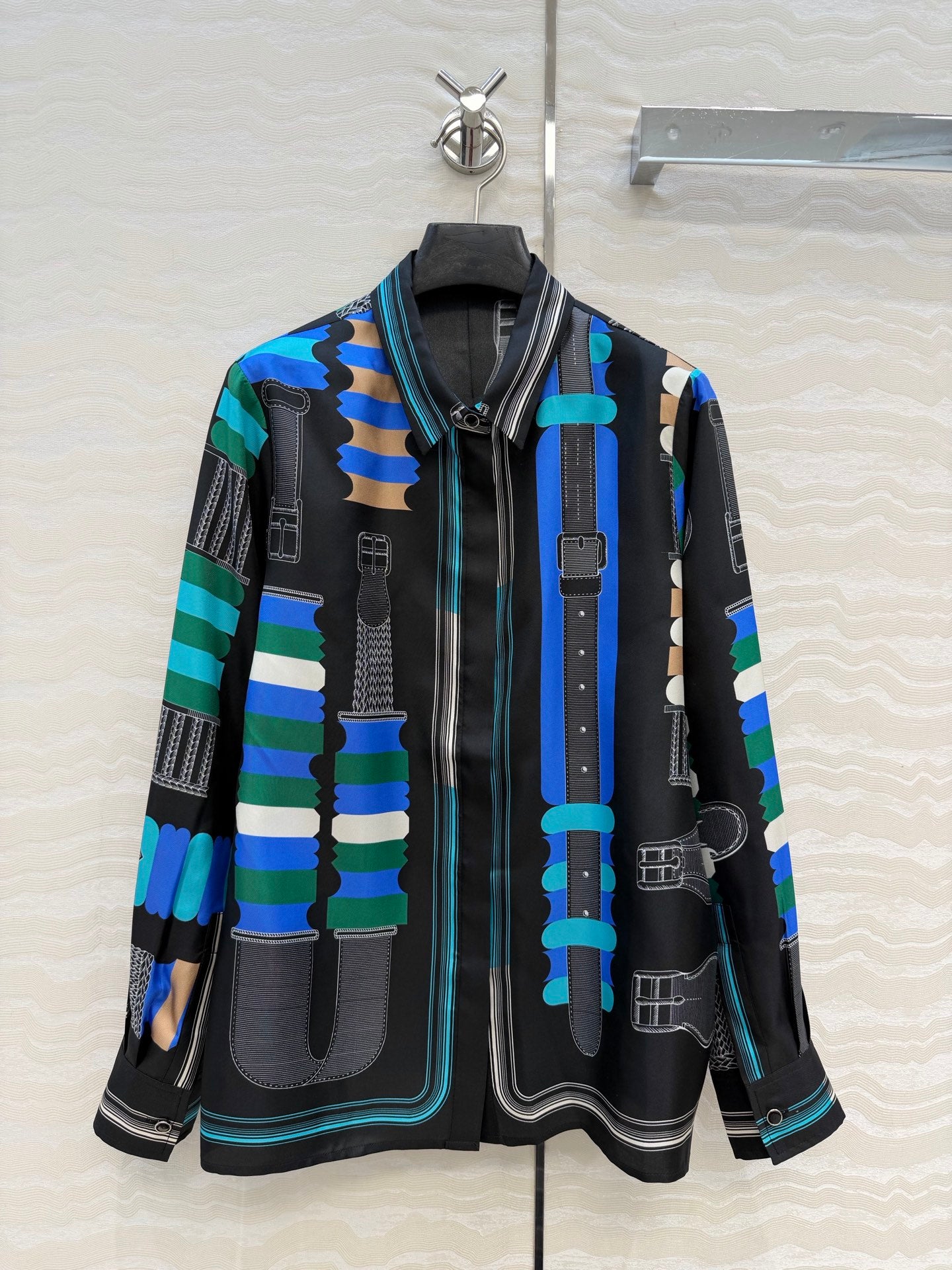 Hermès 26SS Printed Silk Shirt