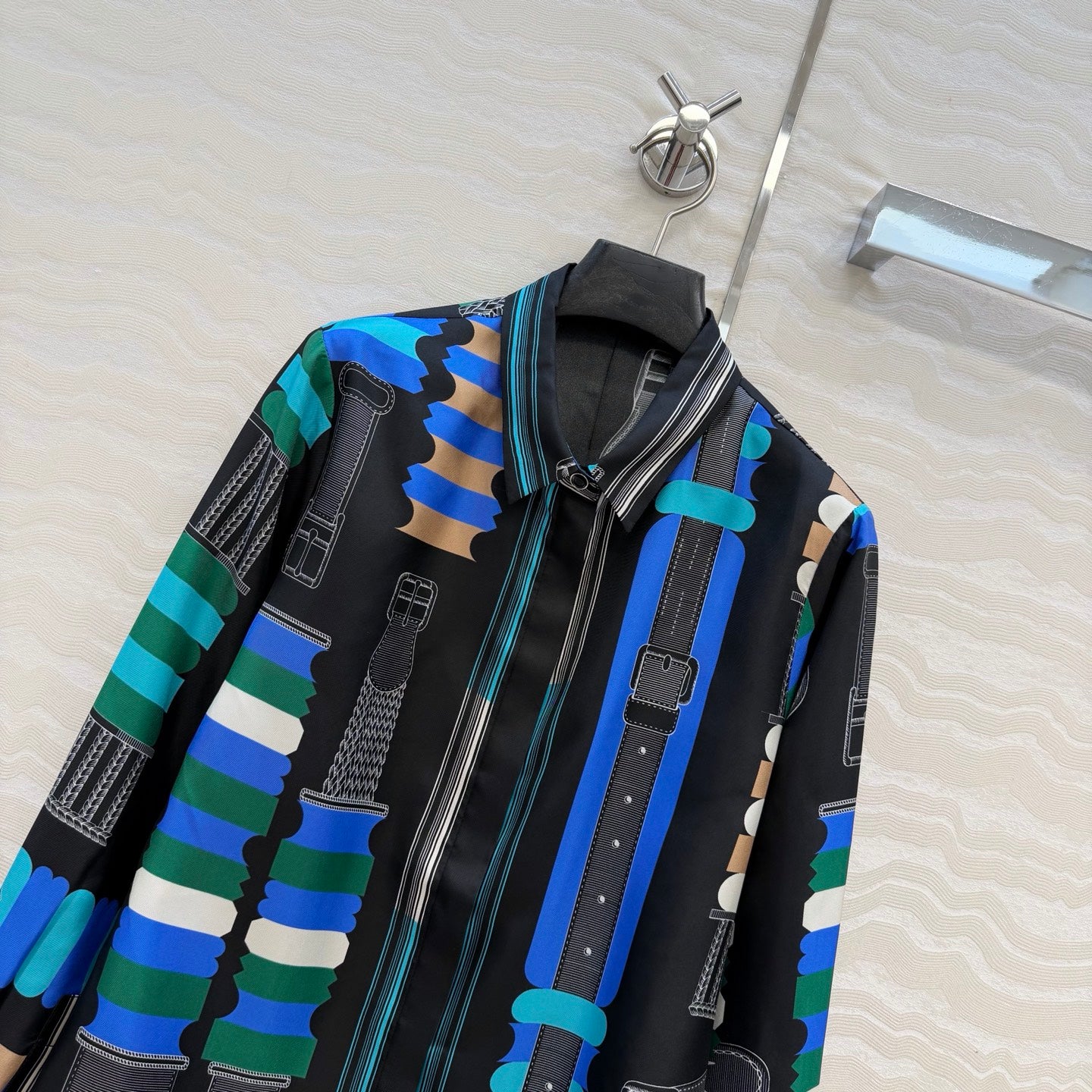 Hermès 26SS Printed Silk Shirt