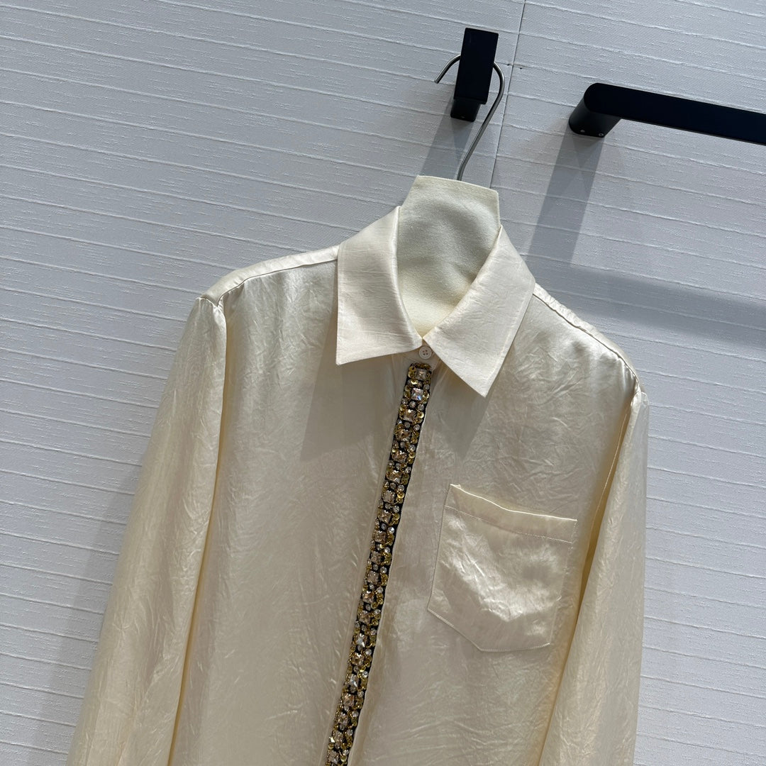 Prada heavily embellished shirt (on sale)