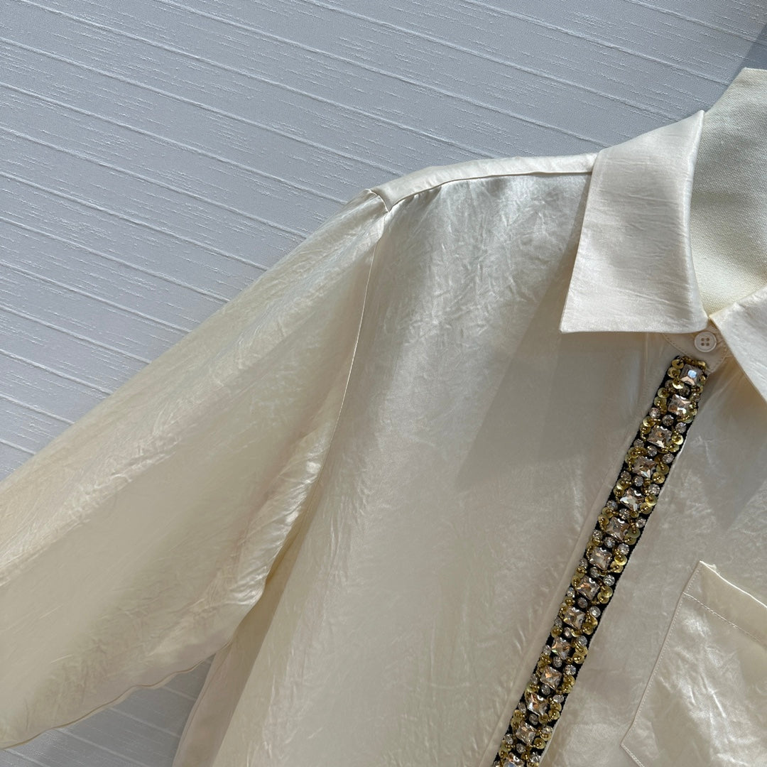 Prada heavily embellished shirt (on sale)