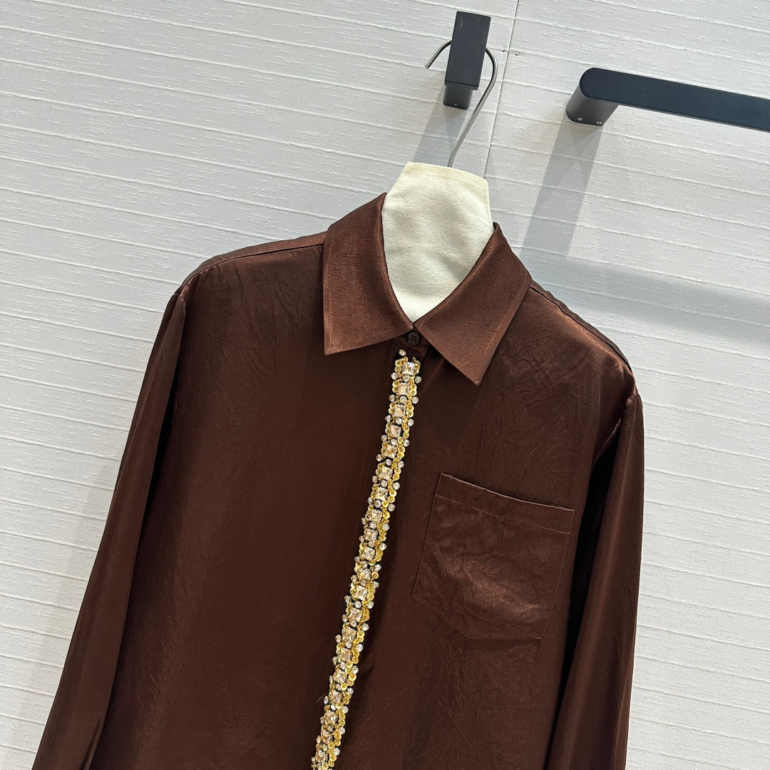 Prada heavily embellished shirt (on sale)