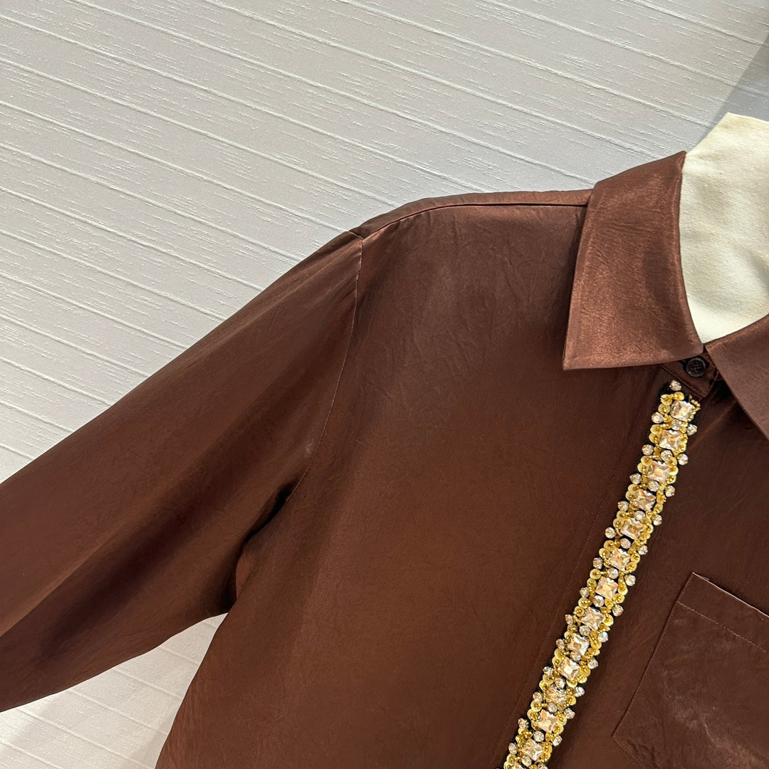 Prada heavily embellished shirt (on sale)