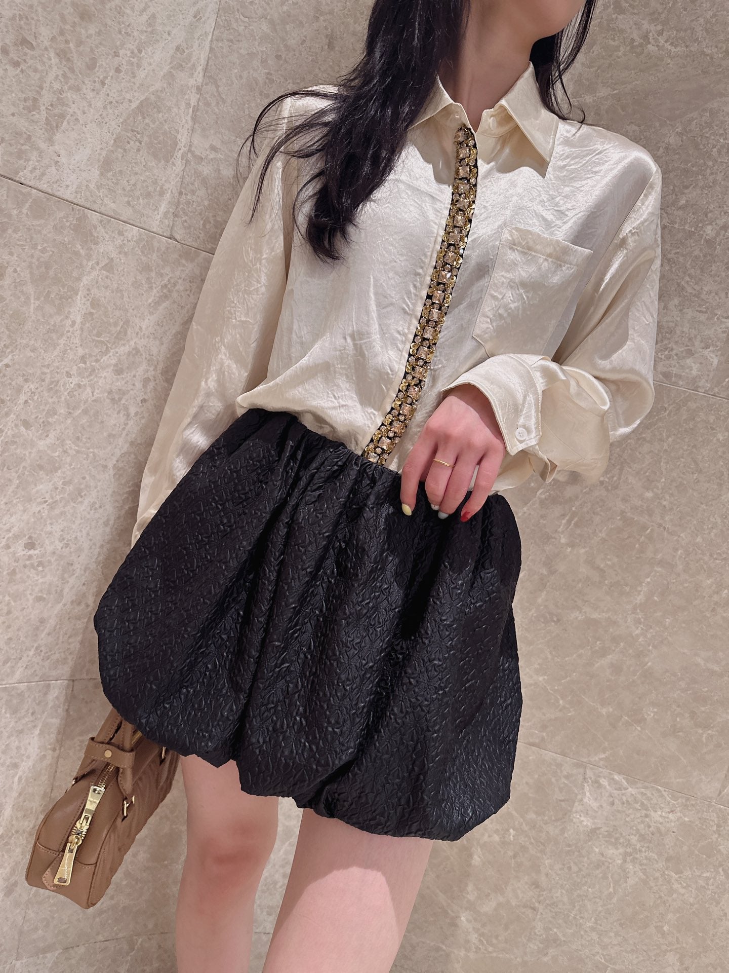 Prada heavily embellished shirt (on sale)