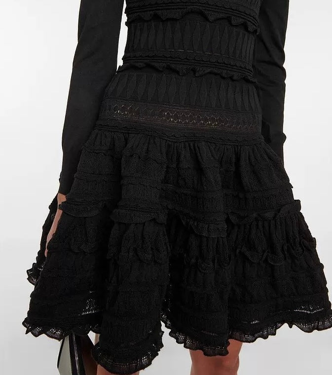 Alaia 26SS Wool Real Cake Dress